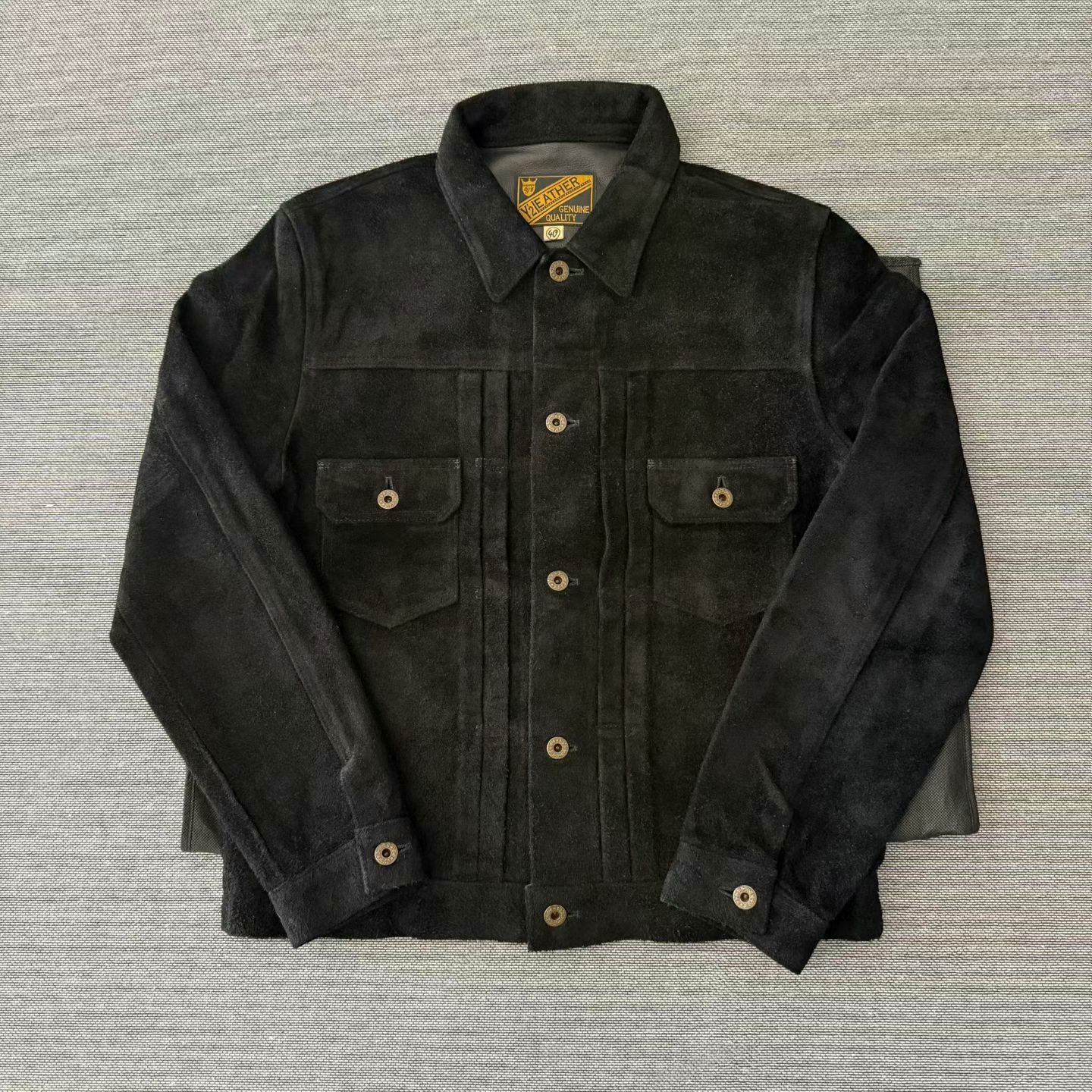 Y'2 Leather Y'2 Leather Black Suede Cowhide Jacket Size US XXS / EU 40 - 1 Thumbnail