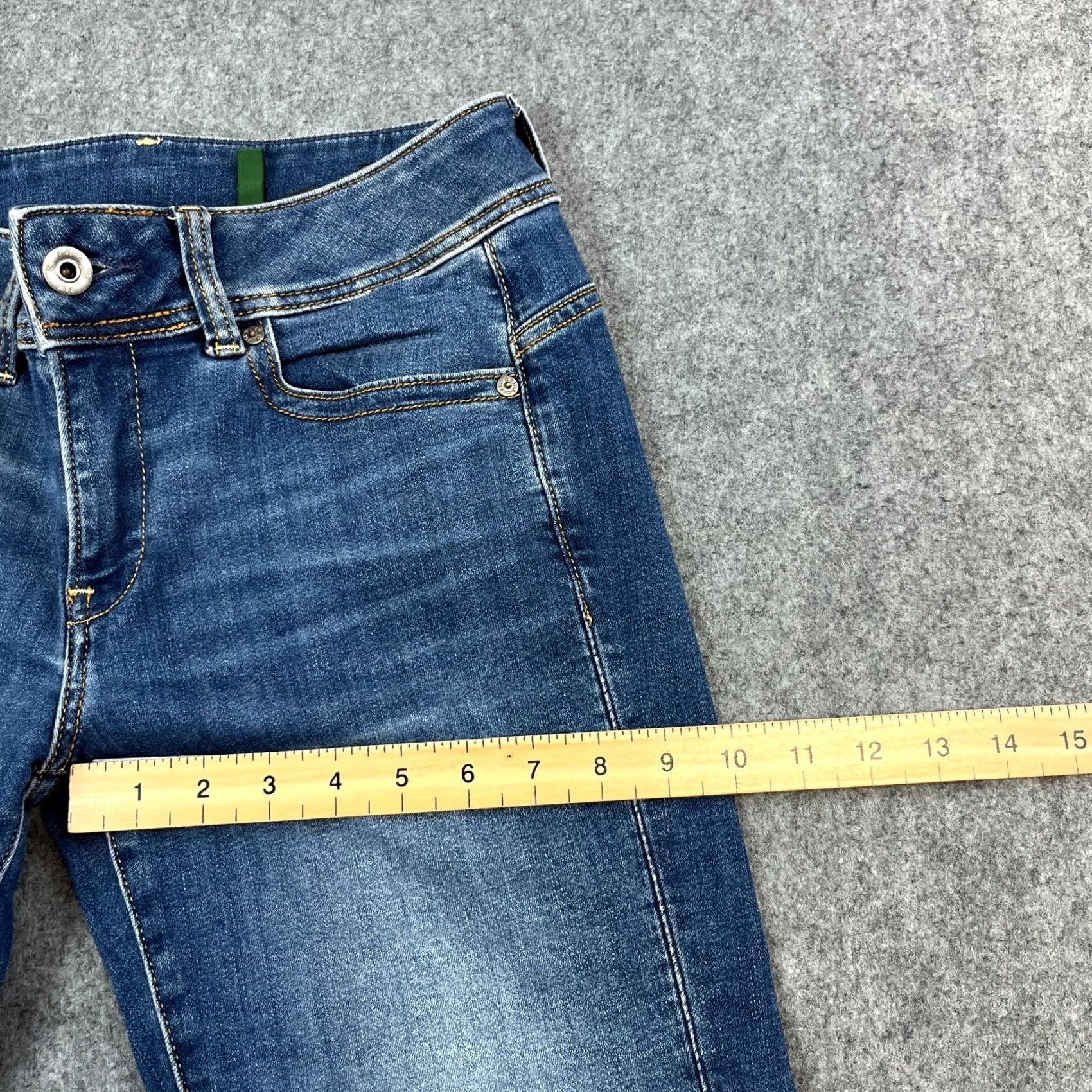 G-Star G-Star Womens Jeans Midge Straight 30 32 UK 10 Medium Wash Blue Stretch Low Rise Jeans Size 32" / US 10 / IT 46 - 5 Thumbnail