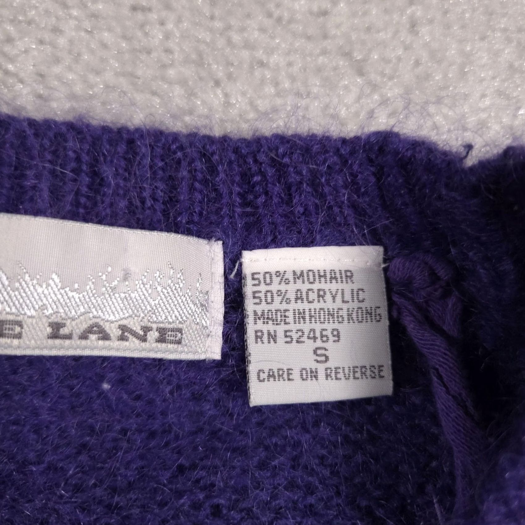 Vintage VINTAGE Bramble Lane Cardigan Sweater Womens Small Purple Mohair Blend 80s Size S / US 4 / IT 40 - 7 Thumbnail