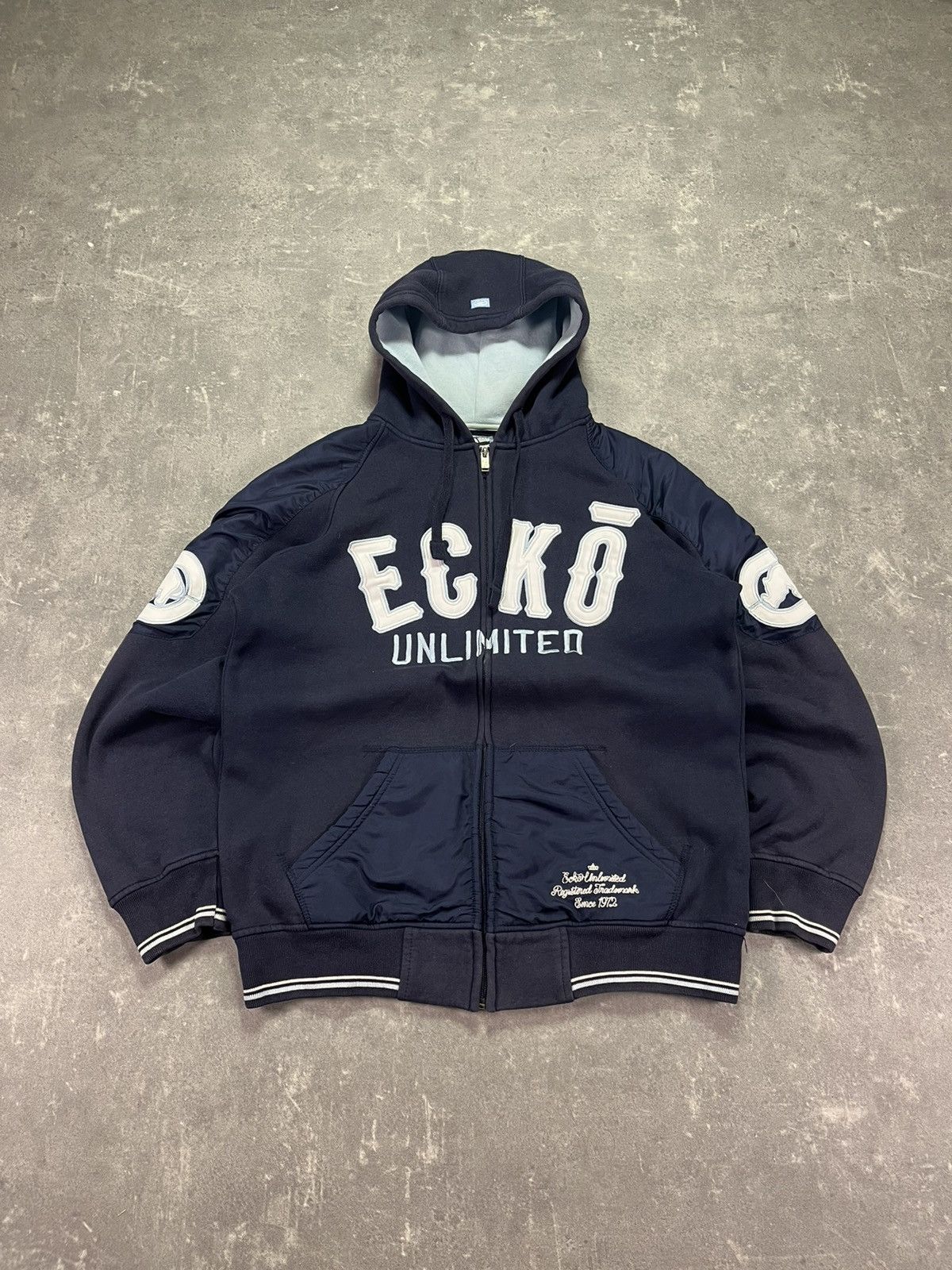 Ecko Unltd. Ecko Unltd. Vintage Zip Hoodie Big Logo Center Spellout M L Size US M / EU 48-50 / 2 - 1 Thumbnail