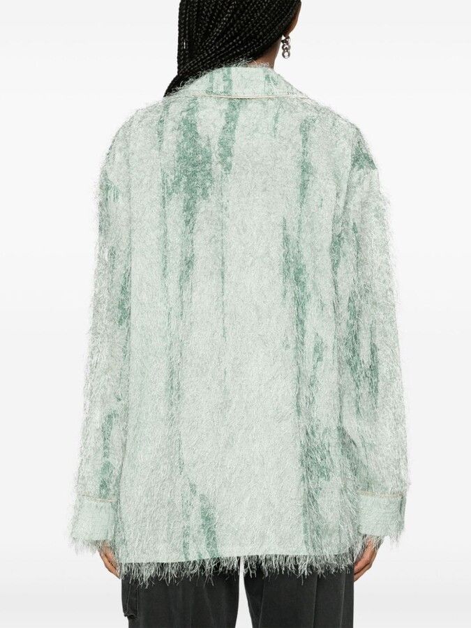 Amiri o1y0425 Patterned Shirt in Green Size L / US 10 / IT 46 - 4 Thumbnail