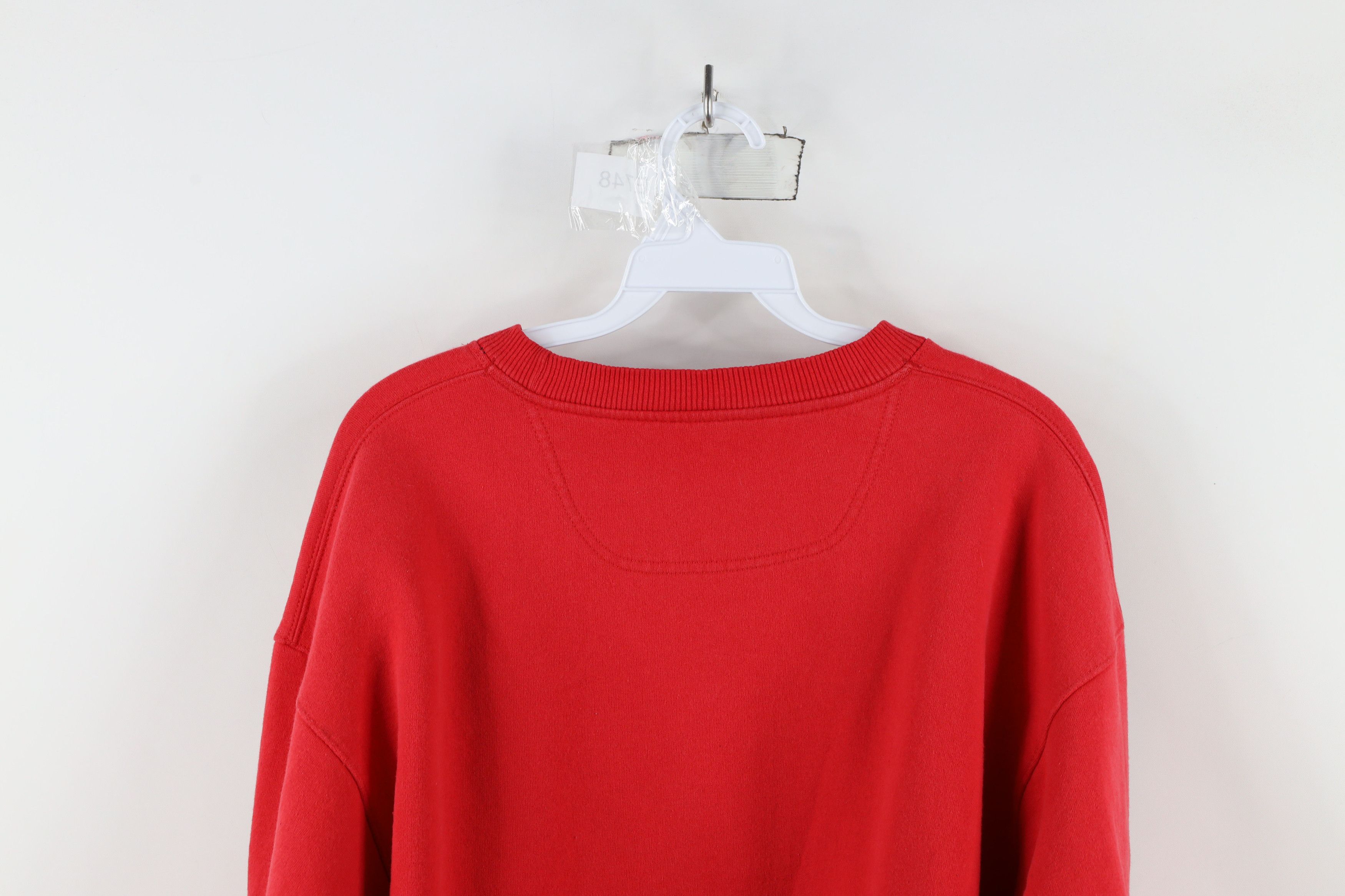 Champion × Vintage Vintage 90s Champion Classic Logo Crewneck Sweatshirt Red Size US L / EU 52-54 / 3 - 11 Thumbnail