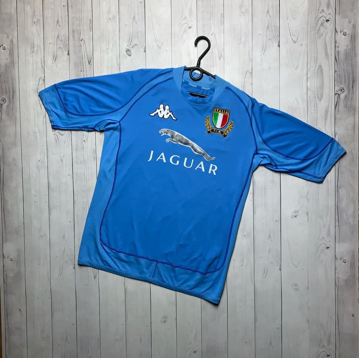 Kappa × Vintage Vintage Italia kappa rugby jersey Jaguar Italy size L/XL Size US XL / EU 56 / 4 - 1 Thumbnail