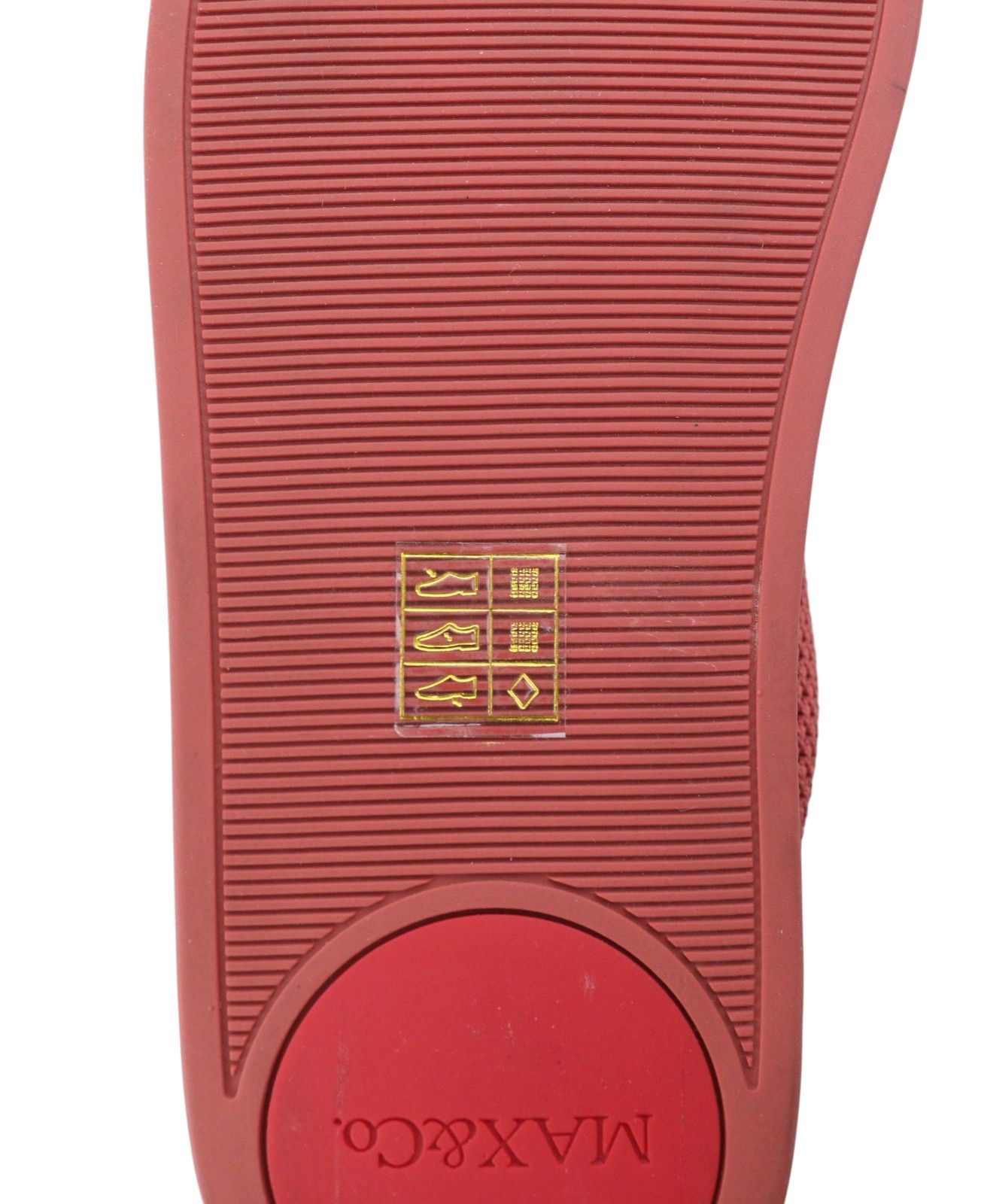 MAX&Co. EU38 Brick Red Textured Slip On Square Sole Sneakers 88723 Size US 7 / IT 37 - 10 Thumbnail
