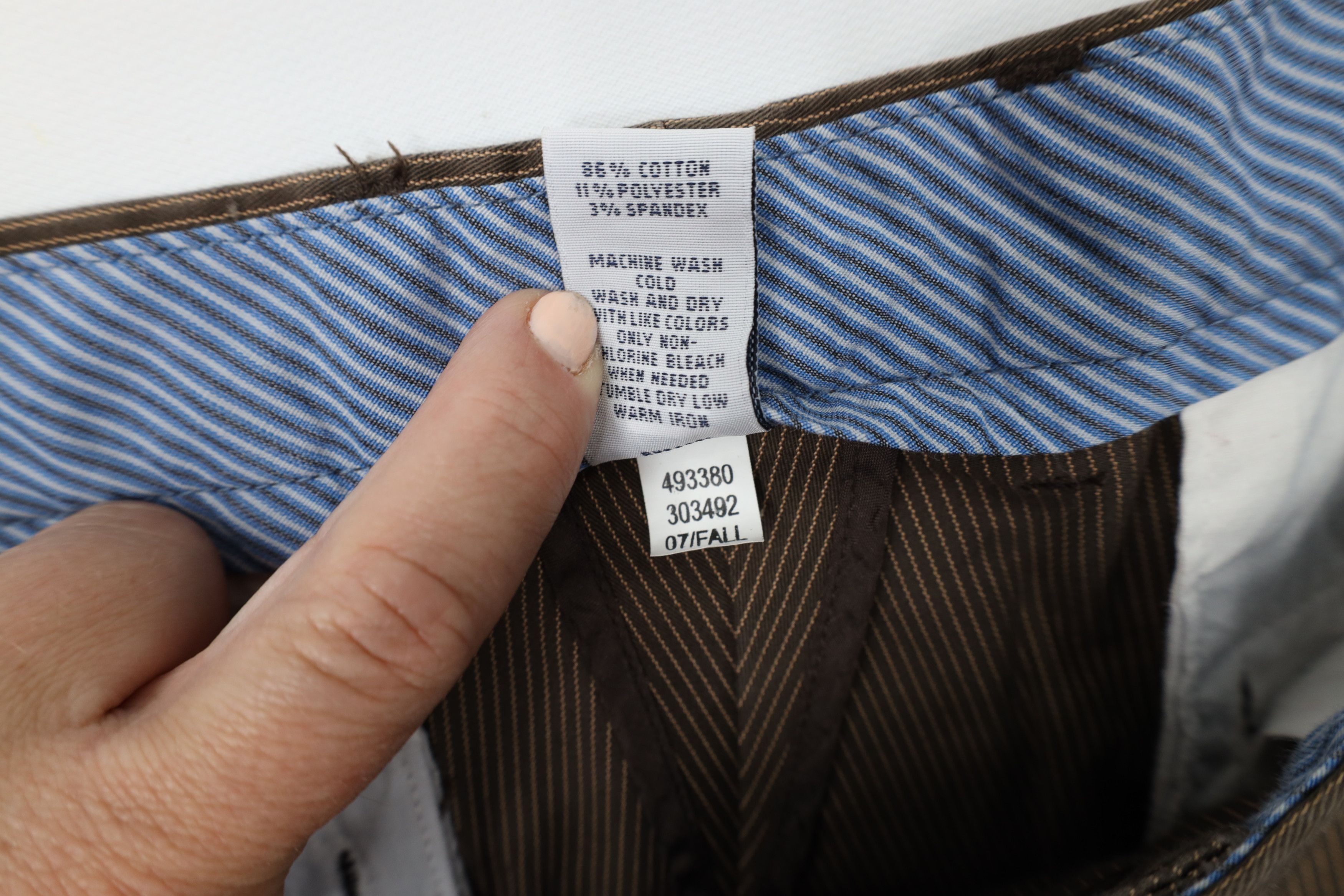 Gap Vintage Y2K Gap Pinstriped Flare Wide Leg Chino Pants Brown Size US 38 / EU 54 - 7 Thumbnail