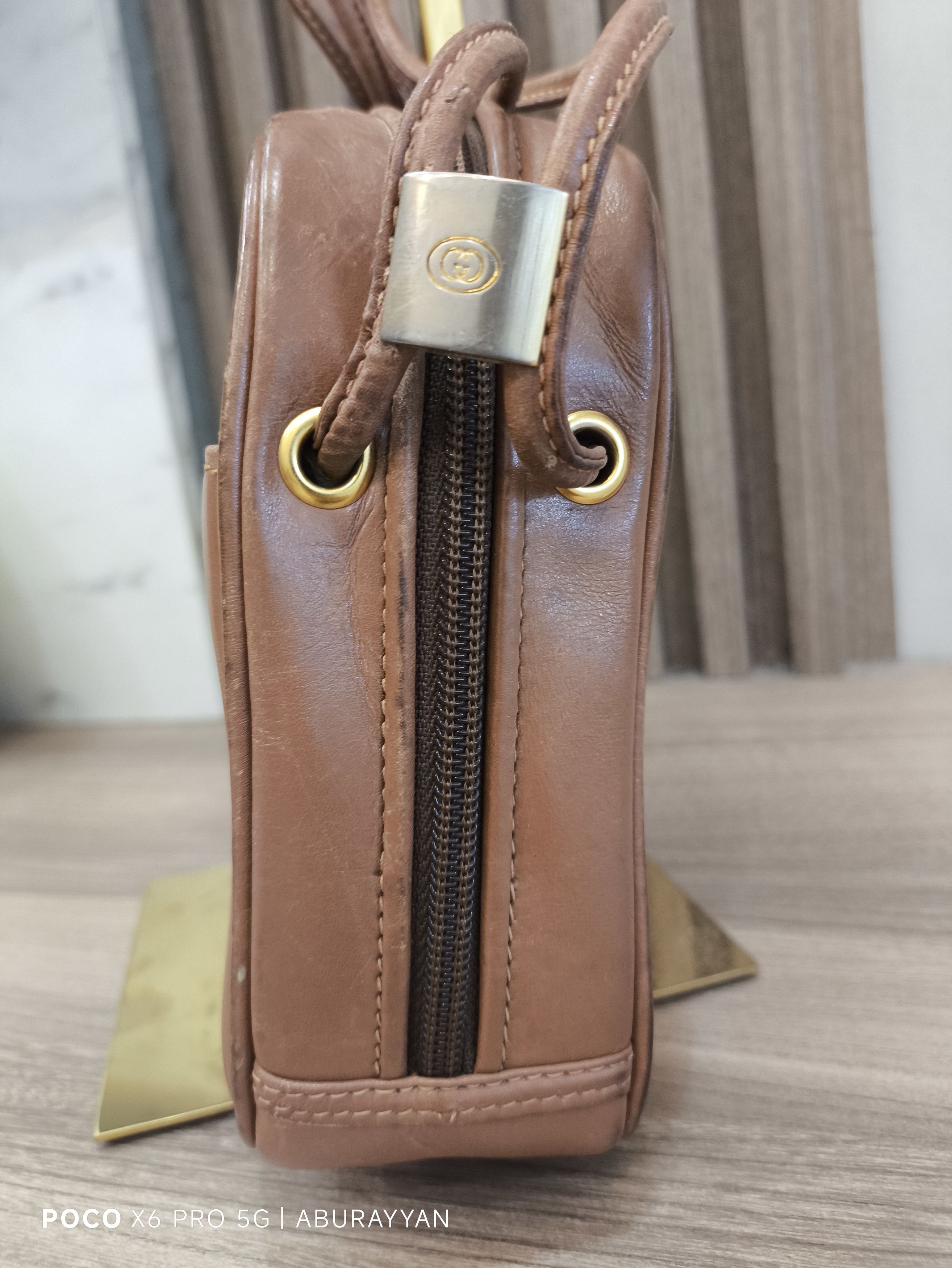 Gucci Gucci Fully Leather Brown Vintage Crossbody Bag Size ONE SIZE - 2 Thumbnail