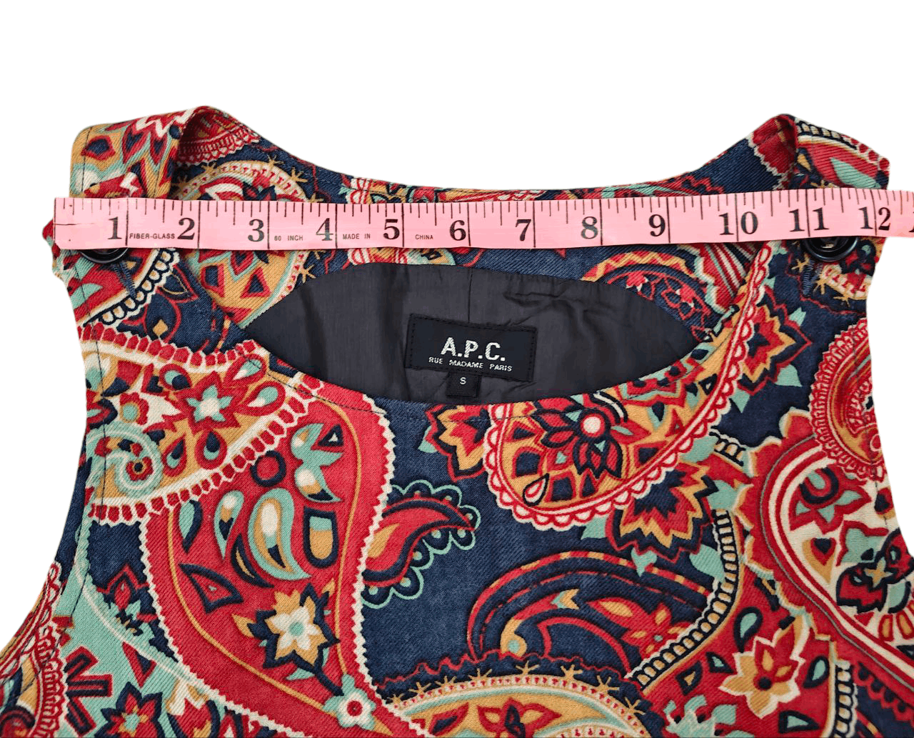 A.P.C. A.P.C Paisley Wool Midi Dress, Made in Poland Size S / US 4 / IT 40 - 9 Thumbnail