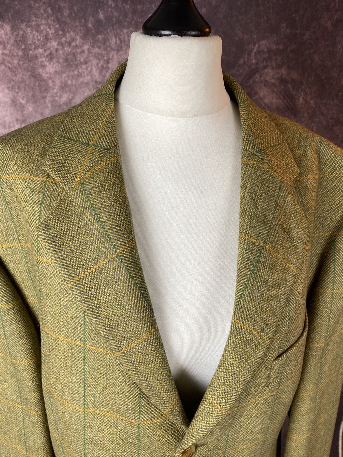Other Brook Taverner Green Tweed Herringbone Check Blazer Size:42R Size 42R - 2 Thumbnail