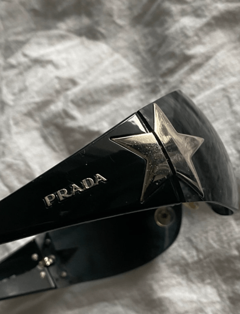 Miu Miu × Prada × Vintage PRADA Sunglasses Star Mask Flame Wrap Shield Size ONE SIZE - 9 Thumbnail