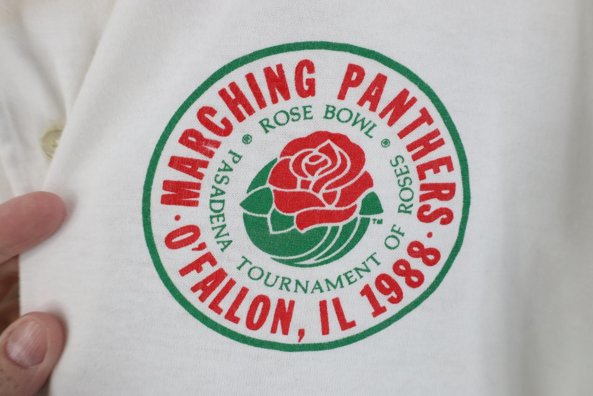 Vintage Vintage 80s O'Fallon Marching Panthers Rose Bowl Polo Shirt Size US XL / EU 56 / 4 - 4 Thumbnail