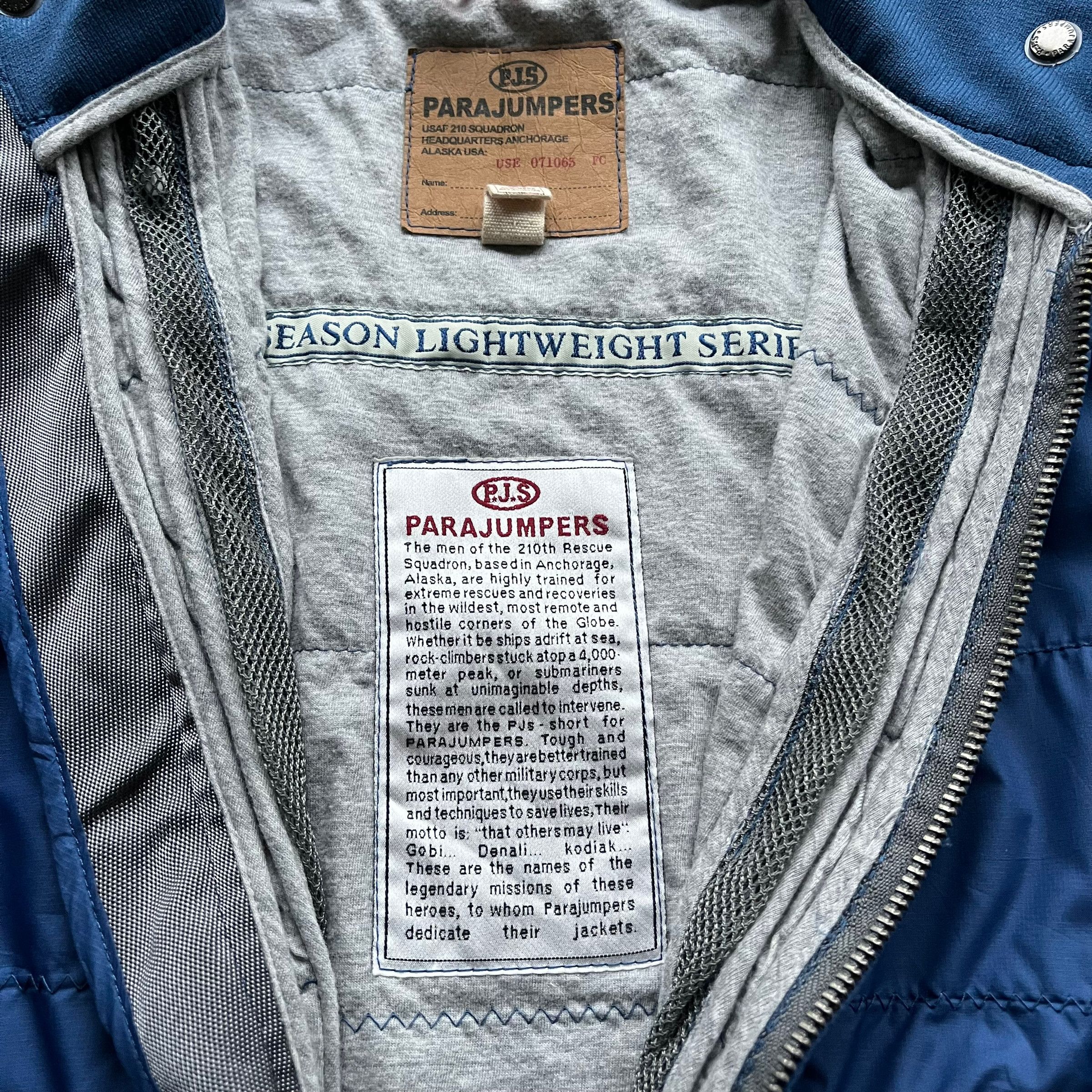 Parajumpers Vintage Y2K Women's Parajumpers USAF 210 Blue Utility Jacket Size S / US 4 / IT 40 - 3 Thumbnail