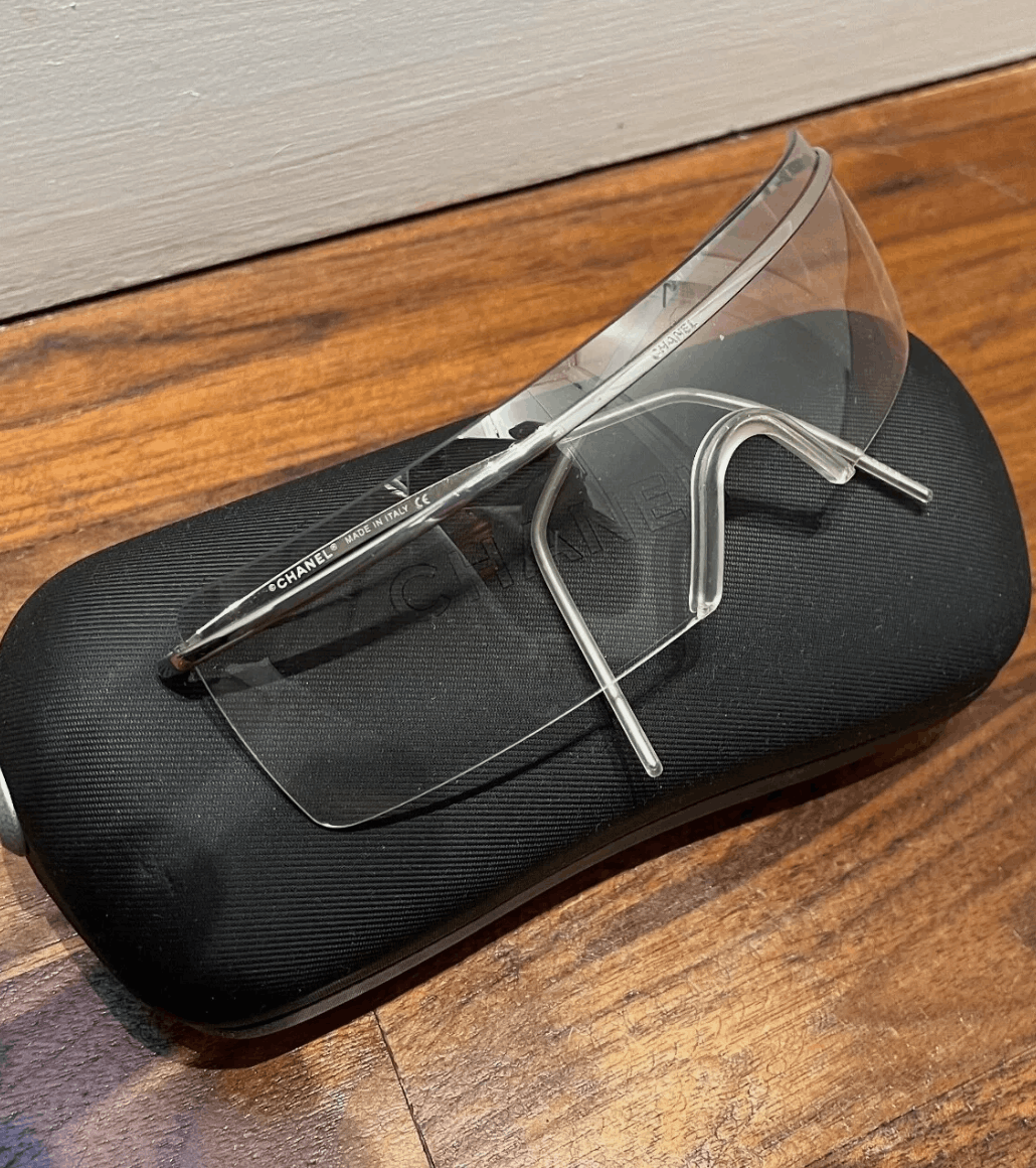 Chanel × Vintage CHANEL Sunglasses 4044 Mask Visor Rimless Ski Shield 4033 Size ONE SIZE - 1 Thumbnail