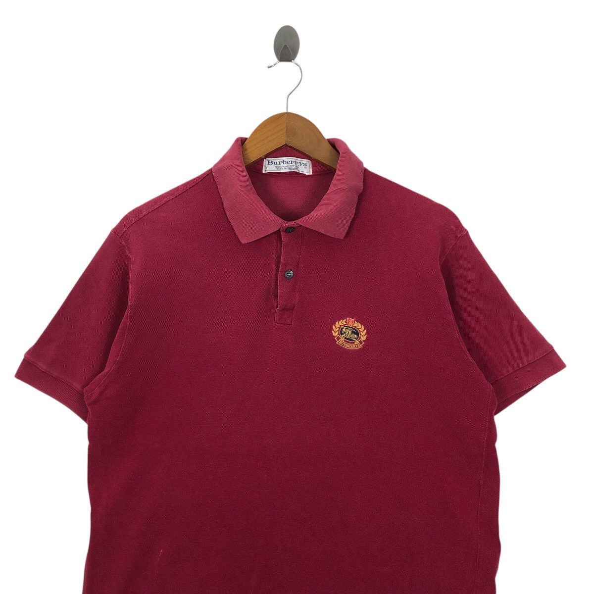 Burberry Vintage BURBERRYS Polos Embroidered Logo Made In England Size US L / EU 52-54 / 3 - 2 Thumbnail
