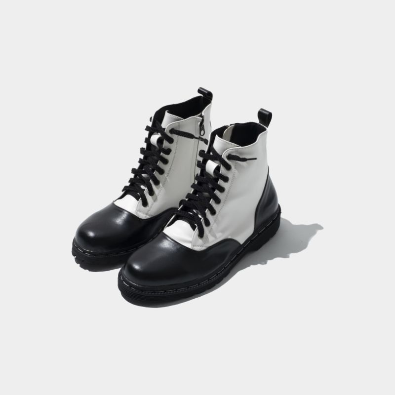 Designer Mens Anjee Black White Boots Size US 9 / EU 42 - 1 Thumbnail