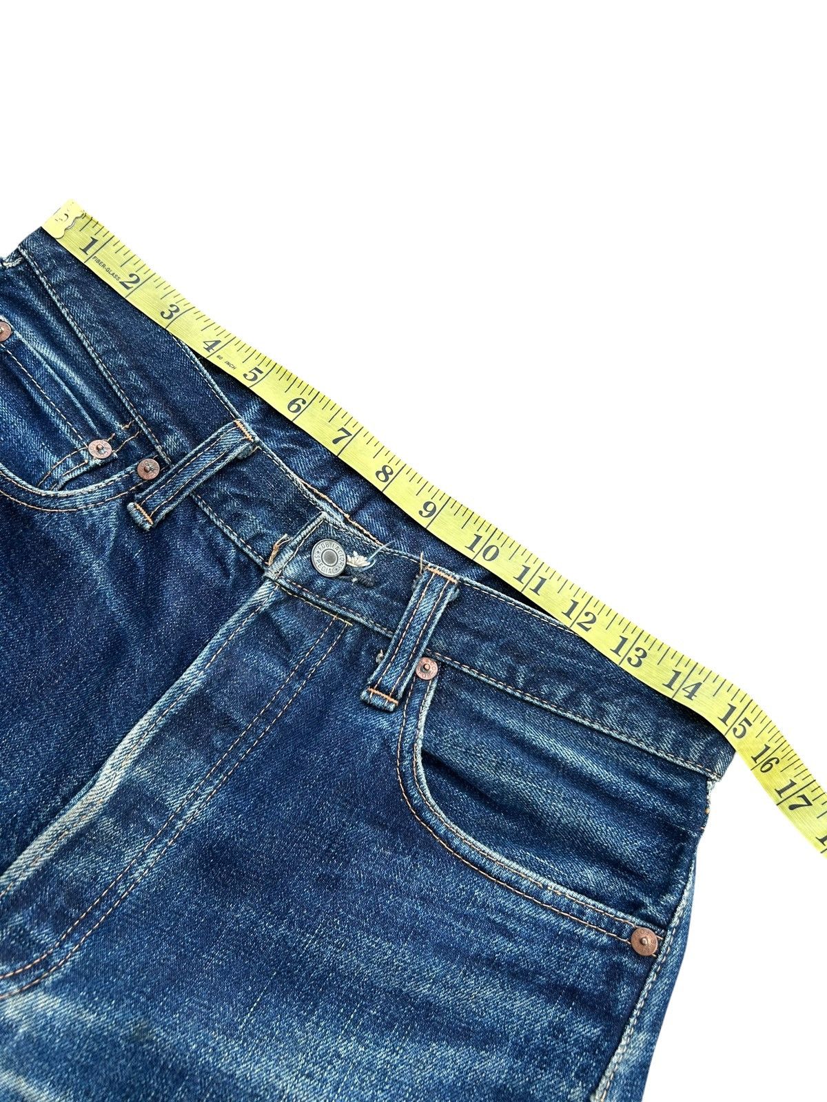 FOB Factory × Japanese Brand × Kapital Vintage Fob Factory Selvedge Distressed Japanese Denim Jeans Size US 30 / EU 46 - 17 Thumbnail