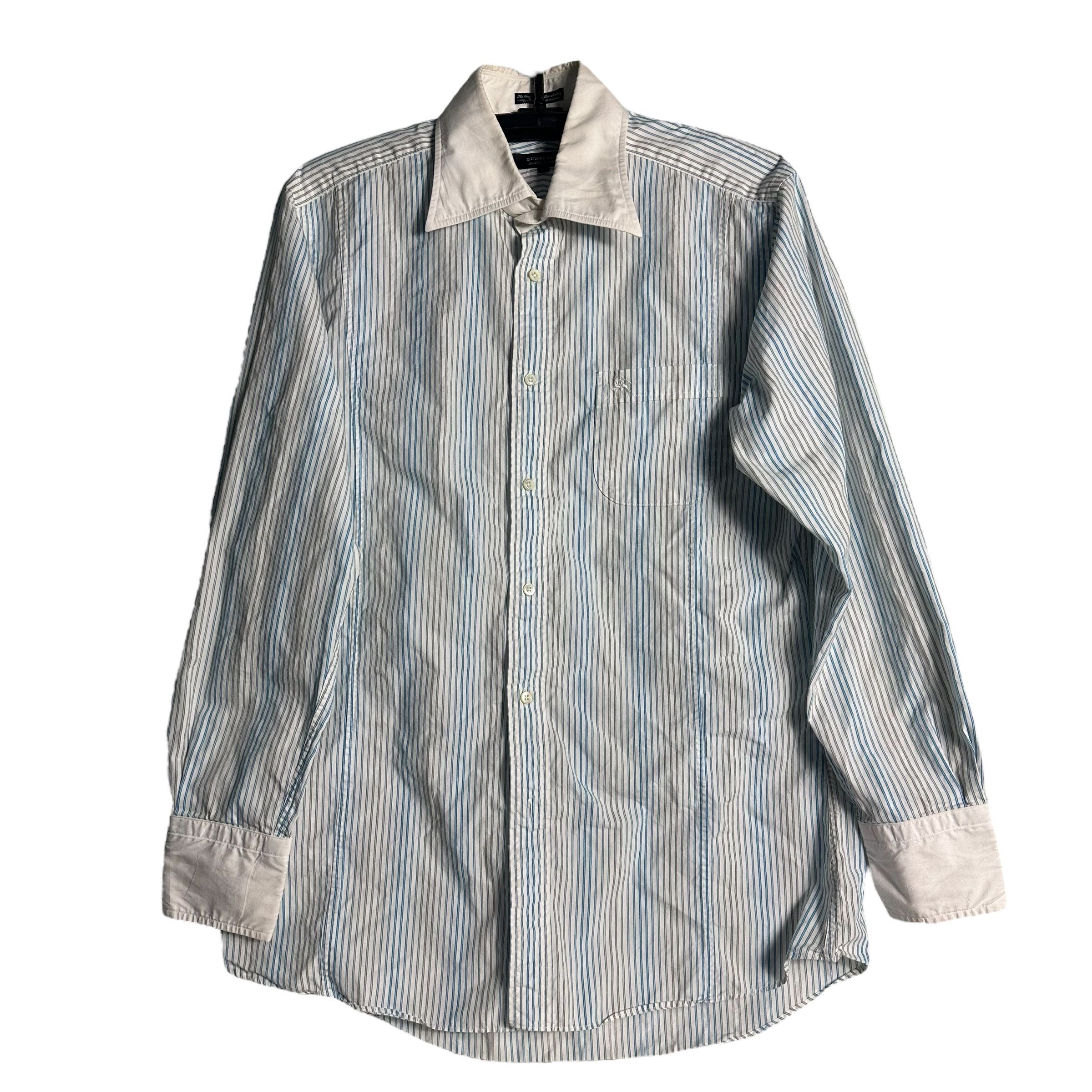 Burberry × Designer × Vintage 🔥RARE🔥Vintage Burberry Black Label Stripes Button Up Shirt Size US XS / EU 42 / 0 - 1 Thumbnail
