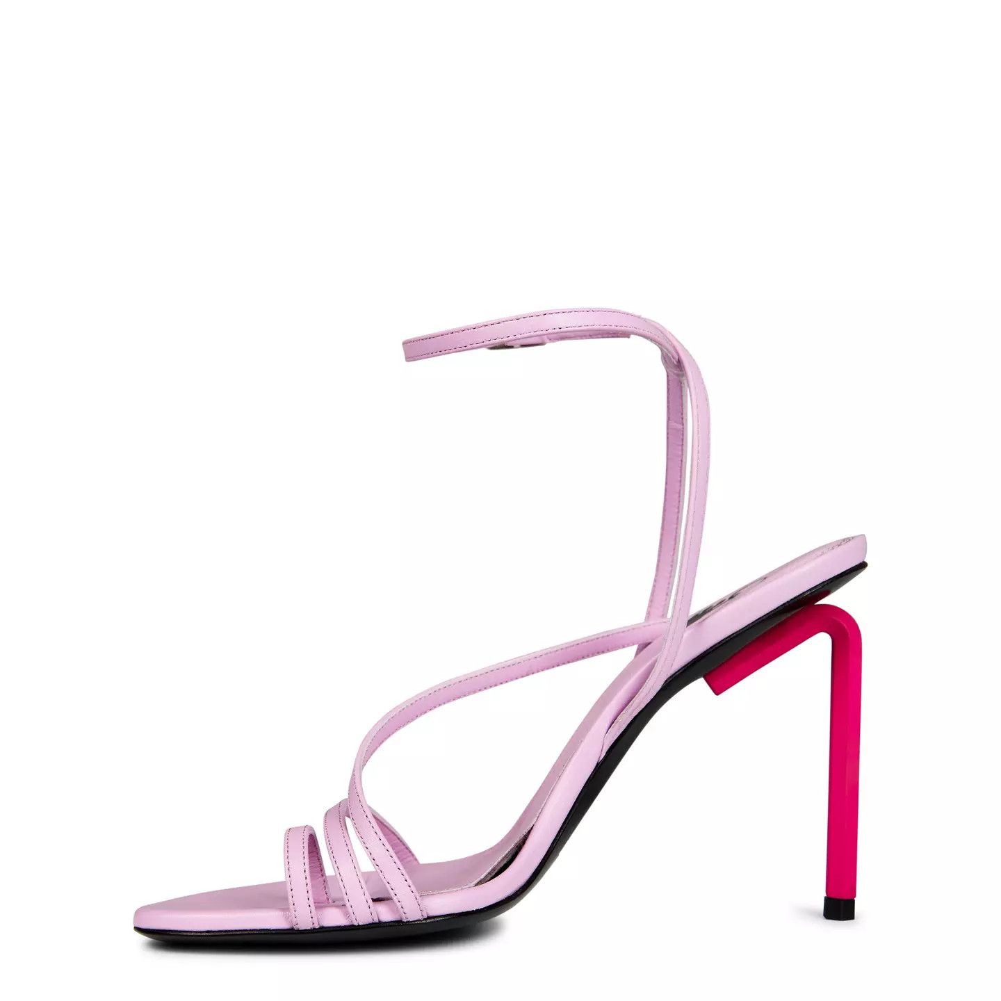 Off-White o1y1225 Leather Strap Sandals in Mauve Size US 6 / IT 36 - 2 Thumbnail