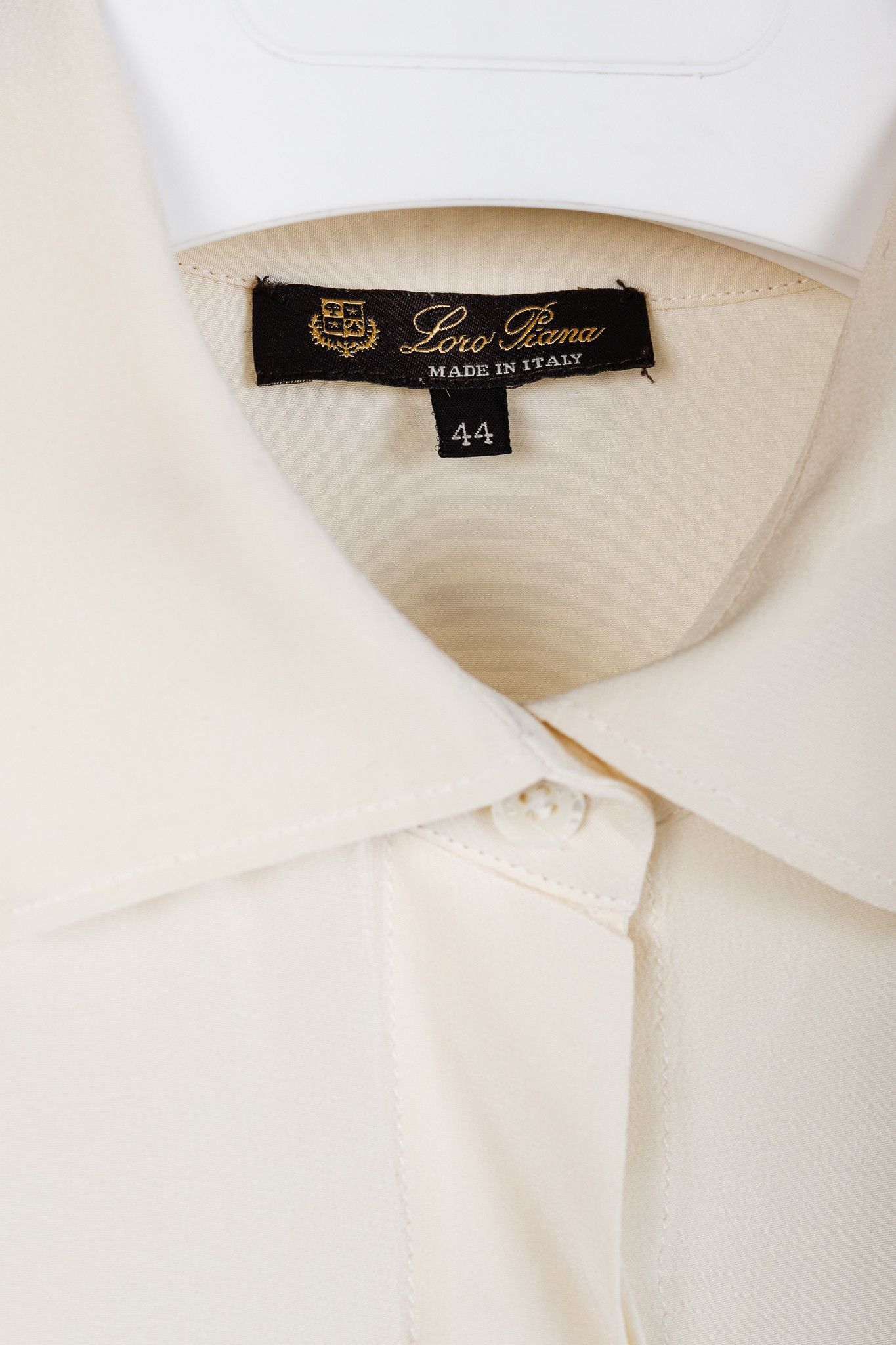 Loro Piana Loro Piana Cream Silk Knit-Insert Buttoned Shirt Size M / US 6-8 / IT 42-44 - 4 Thumbnail