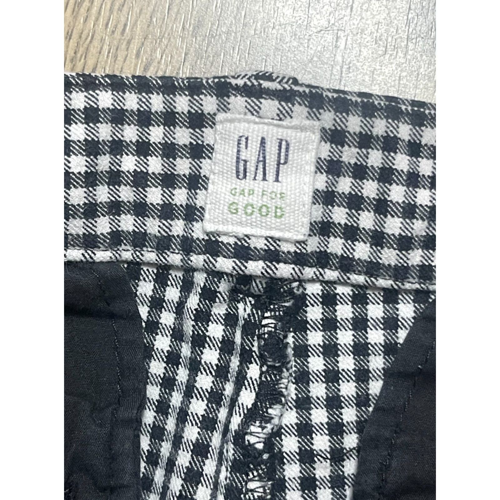 Gap Gap Pants Womens 06 Black White Plaid Skinny Ankle Casual Regular Cotton Stretch Inseam 24 in Fall Spring Summer Womens Size 28" / US 6 / IT 42 - 4 Thumbnail