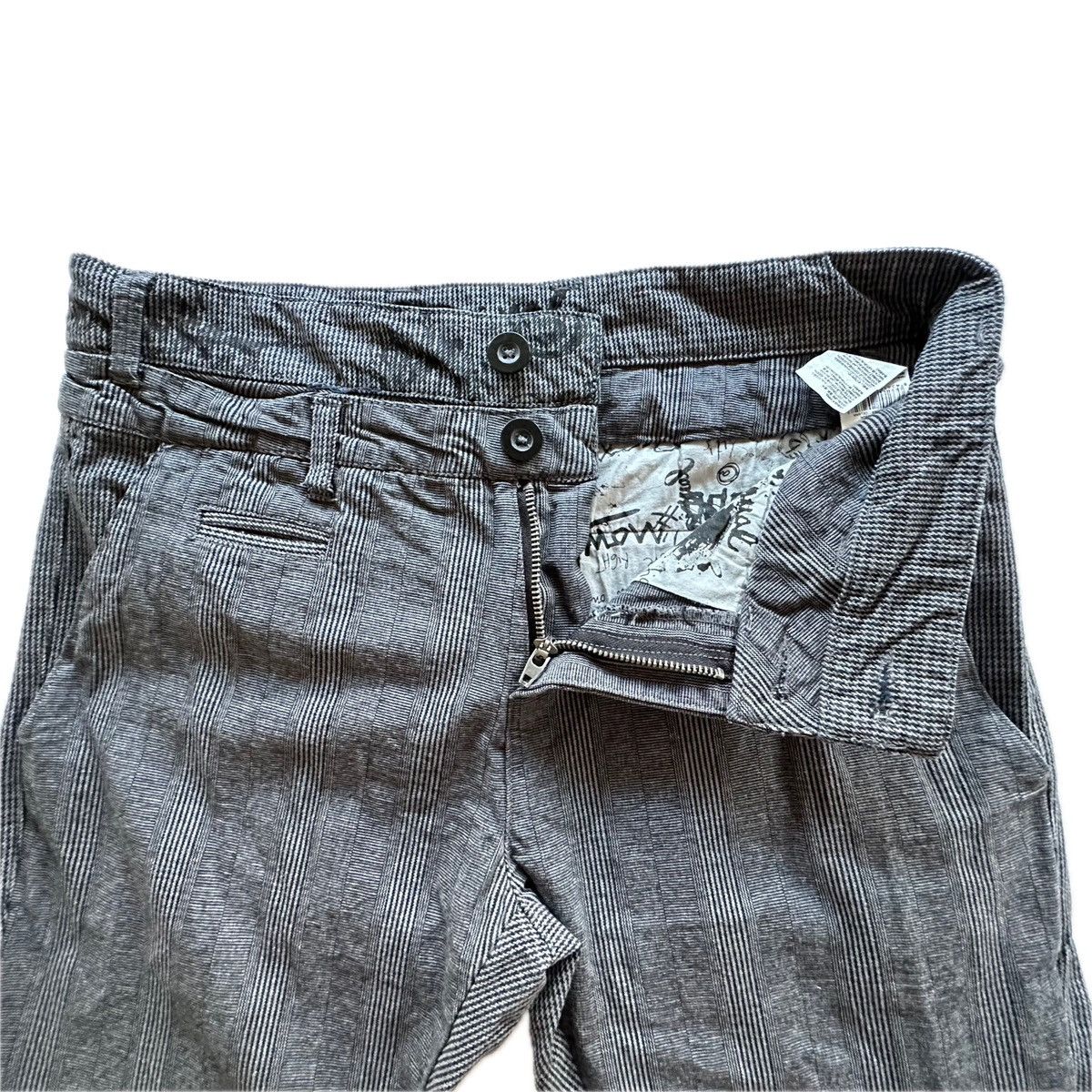 Desigual Desigual Pinstripe Trousers Double Button Waist EU 30 US 10 Size 25" / US 0 / IT 36 - 6 Thumbnail