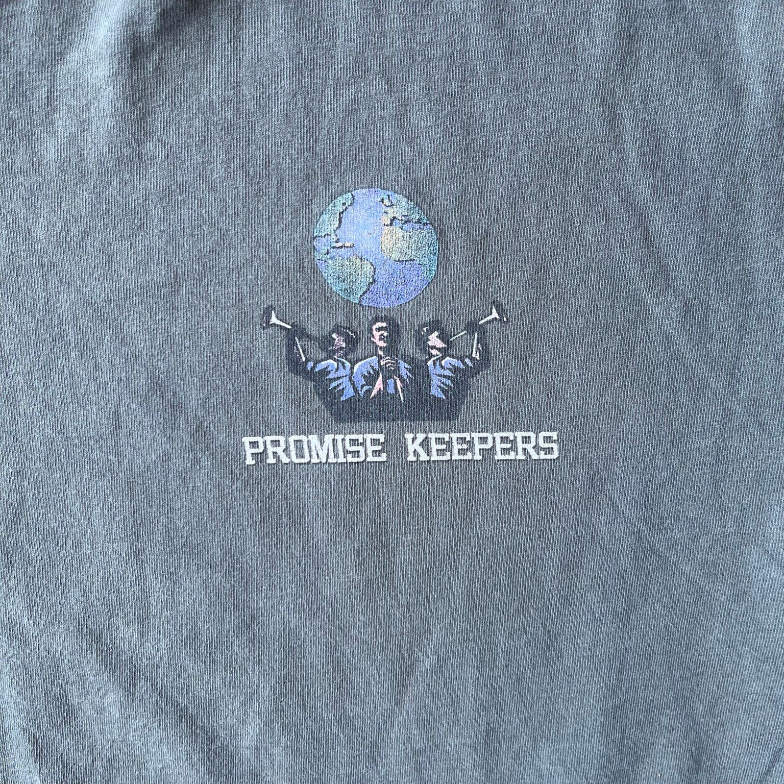 Vintage VINTAGE PROMISE KEEPERS GOSPEL JESUS TEE SHIRT GREEN LARGE Size US L / EU 52-54 / 3 - 4 Thumbnail