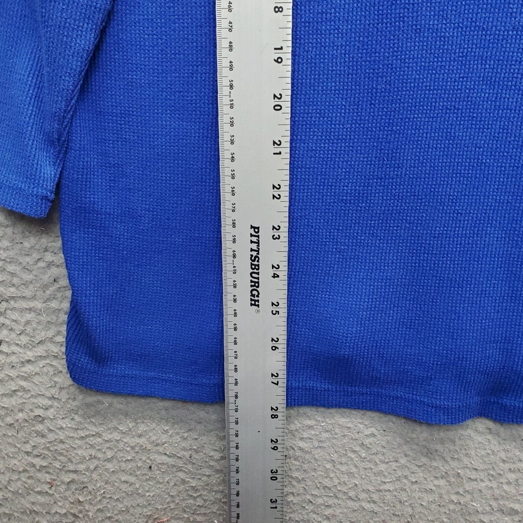 Vintage Woman Within Thermal Henley Shirt Womens L Blue Waffle Knit Beaded Embroidered Size L / US 10 / IT 46 - 3 Thumbnail