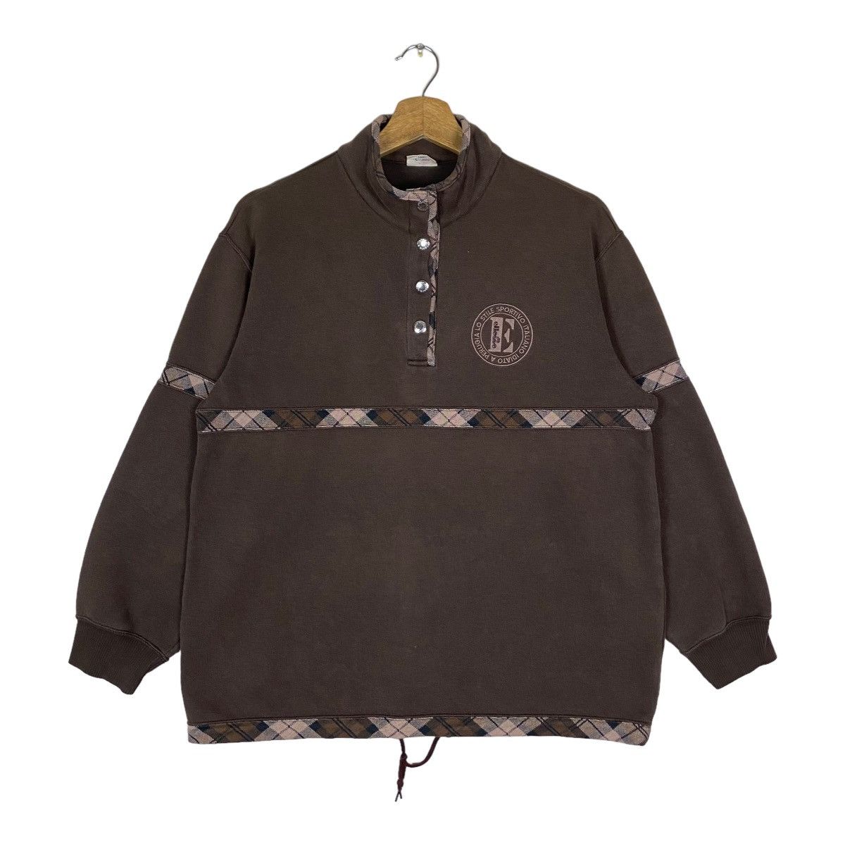 Vintage ellesse Ladies Quarter Button Pullover Jumper