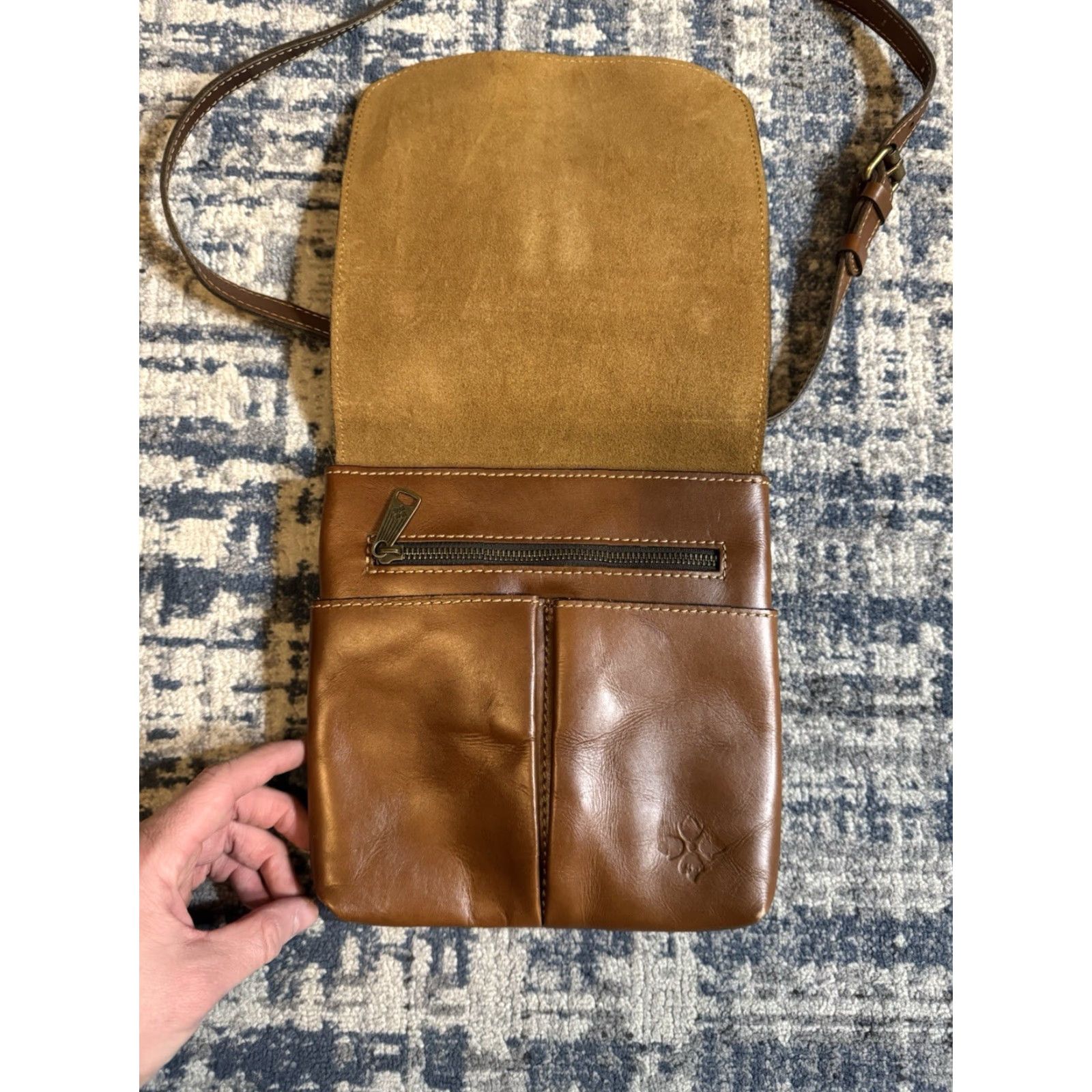 Patricia Nash Patricia Nash Granada Leather Signature Map Print Crossbody Bag Purse Size ONE SIZE - 5 Thumbnail