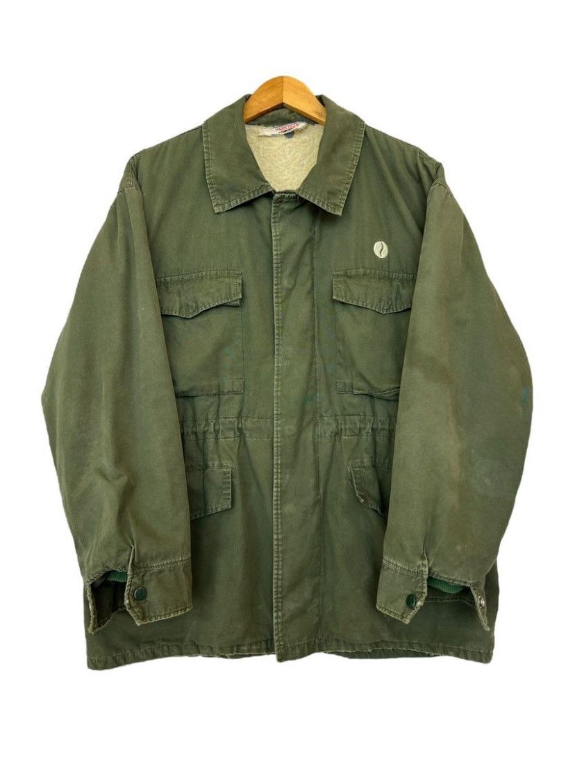 Vintage Vintage 80s M 65 Military Field Jacket Fleece Green Size US L / EU 52-54 / 3 - 3 Thumbnail