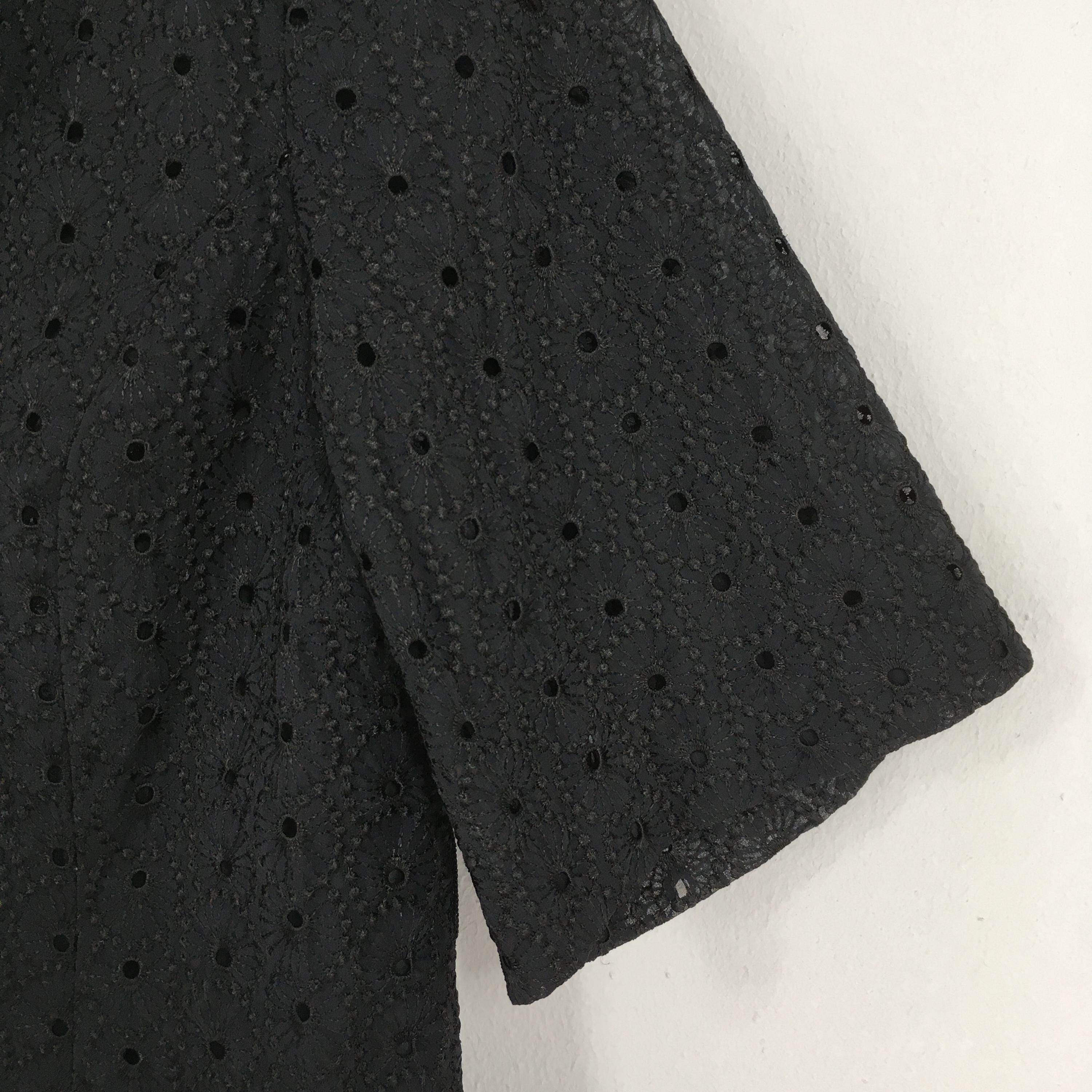 Vintage Vintage Cabi Flamenco Double Collar Black Women Shirt Small Size S / US 4 / IT 40 - 4 Thumbnail