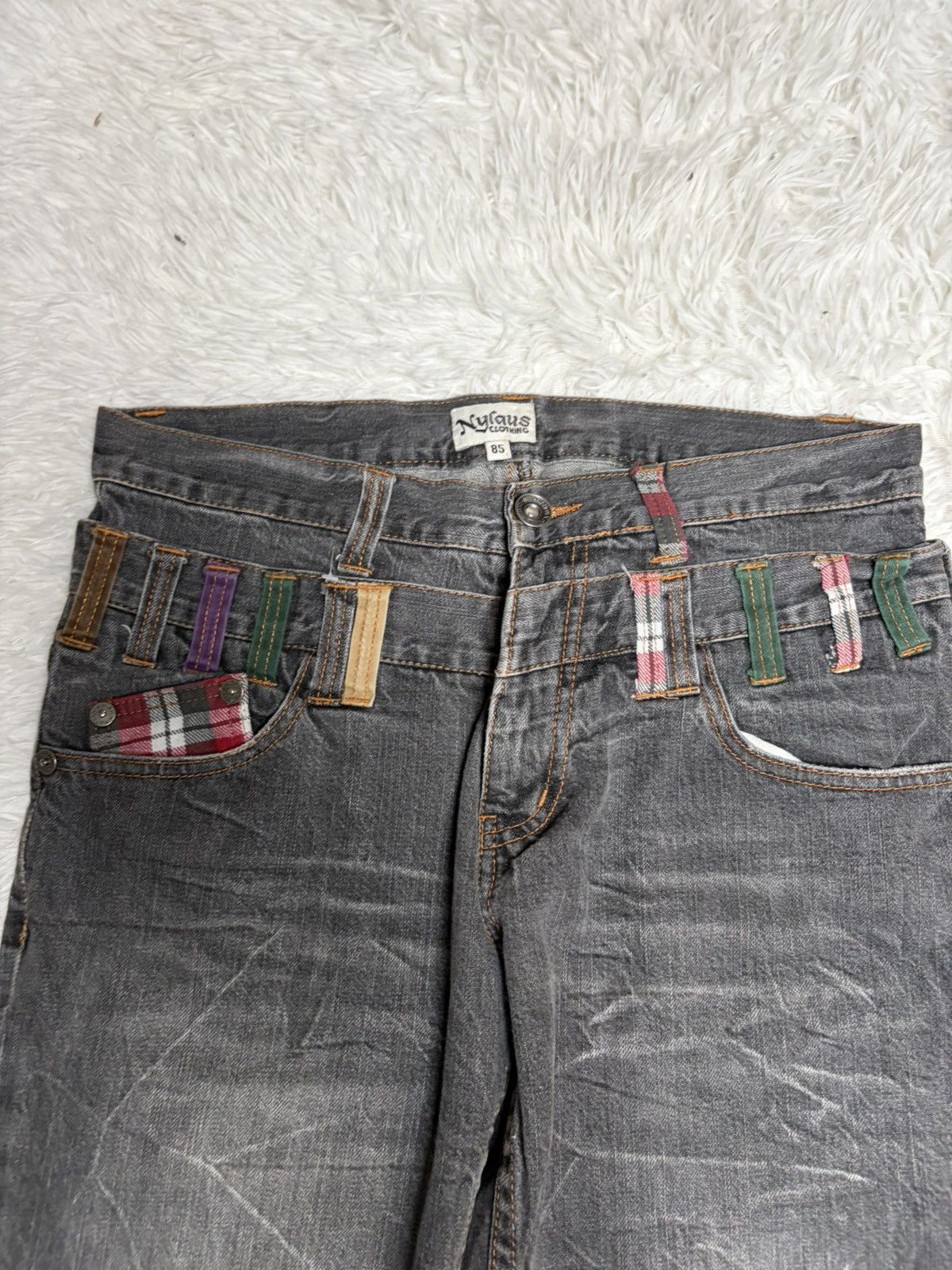 Japanese Brand Rare Nylaus double waist whisker jeans ppfm style Size US 32 / EU 48 - 2 Thumbnail