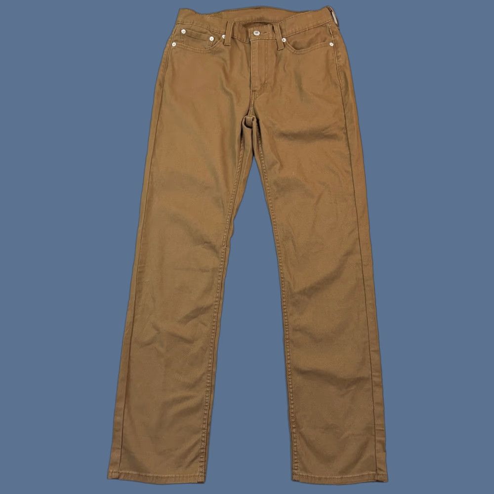 Levi's VINTAGE Levi's 514 Pants Mens 30x32 Brown Straight Fit Stretch Casual Flat Front Chino Size US 30 / EU 46 - 1 Thumbnail
