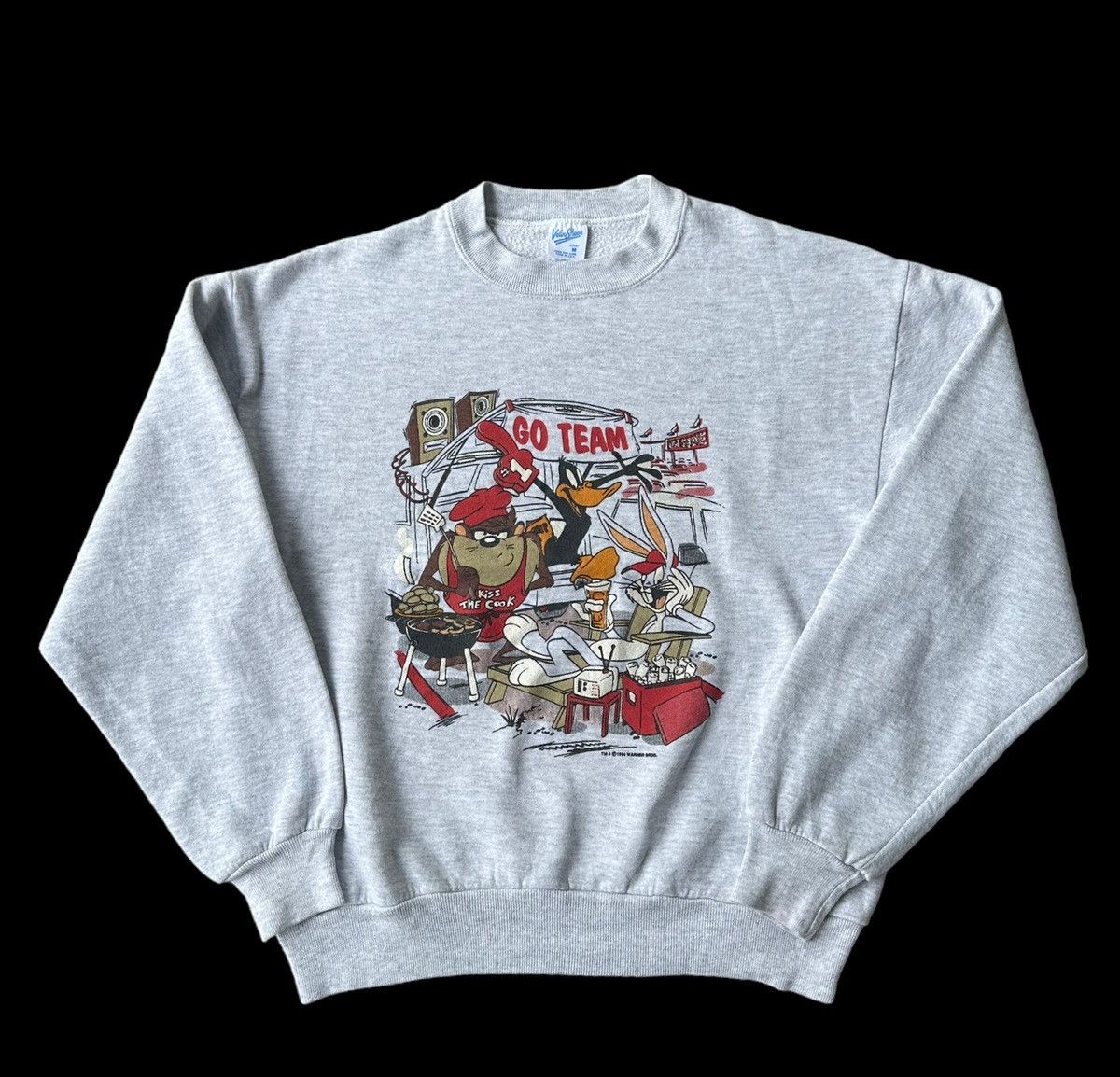 Velva Sheen × Vintage × Warner Bros Vintage 90s Looney tunes go team sweatshirts size M Size US M / EU 48-50 / 2 - 4 Thumbnail