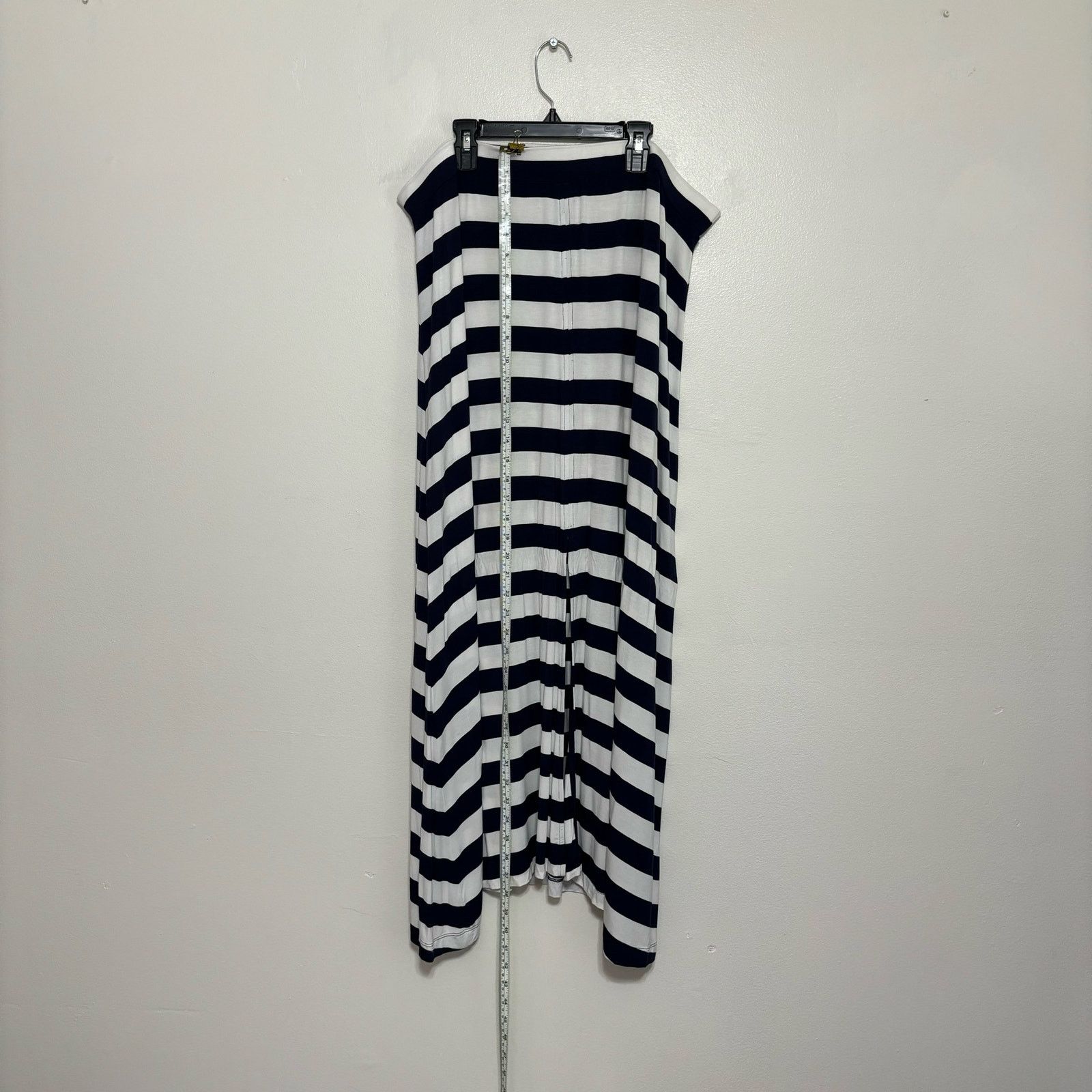 Other Design History Gray and White Striped Maxi Skirt Size XL Size 38" / US 16 / IT 52 - 2 Thumbnail