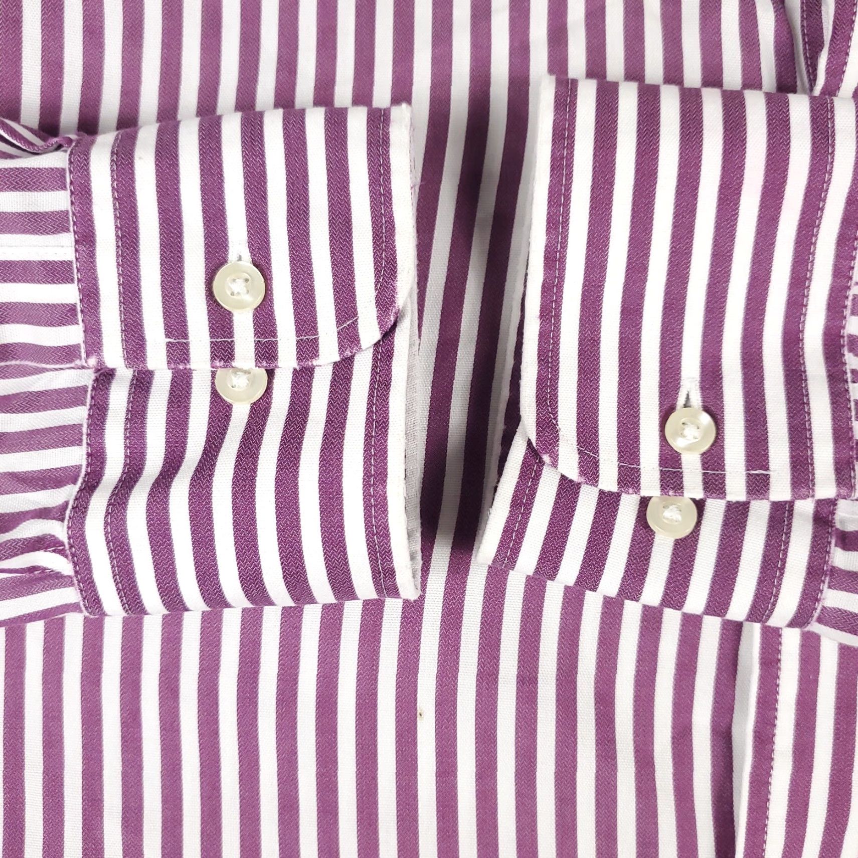 Tommy Hilfiger Tommy Hilfiger Dress Shirt Mens 17 Purple Striped Long Sleeve Button Up Casual Workwear Size US XL / EU 56 / 4 - 3 Thumbnail