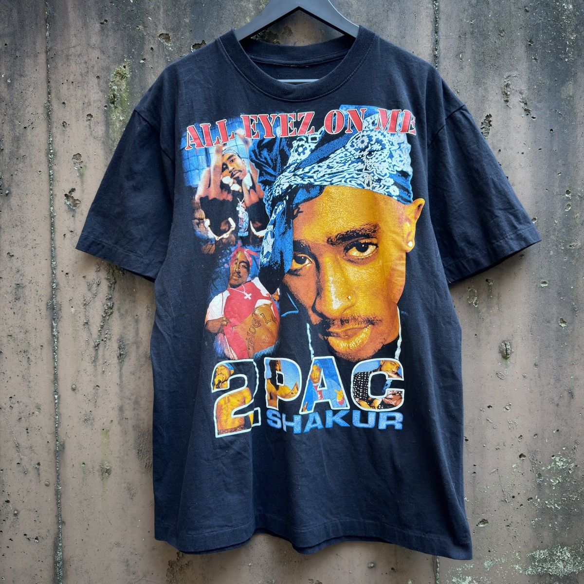Rap Tees 2Pac Tupac black graphic tee single stitch xl faded Size US XL / EU 56 / 4 - 1 Thumbnail