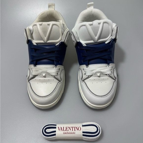 Valentino Valentino Garavani Open Skate Sneakers White Blue Men’s EU 4 Size US 8 / EU 41 - 2 Thumbnail