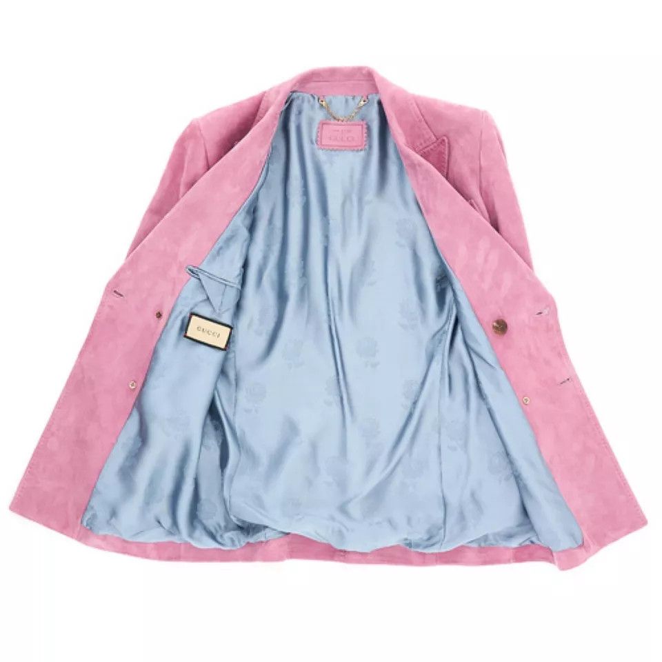 Gucci o1s1wg110225 Blazer Suede in Blush Pink Size US S / EU 44-46 / 1 - 2 Thumbnail