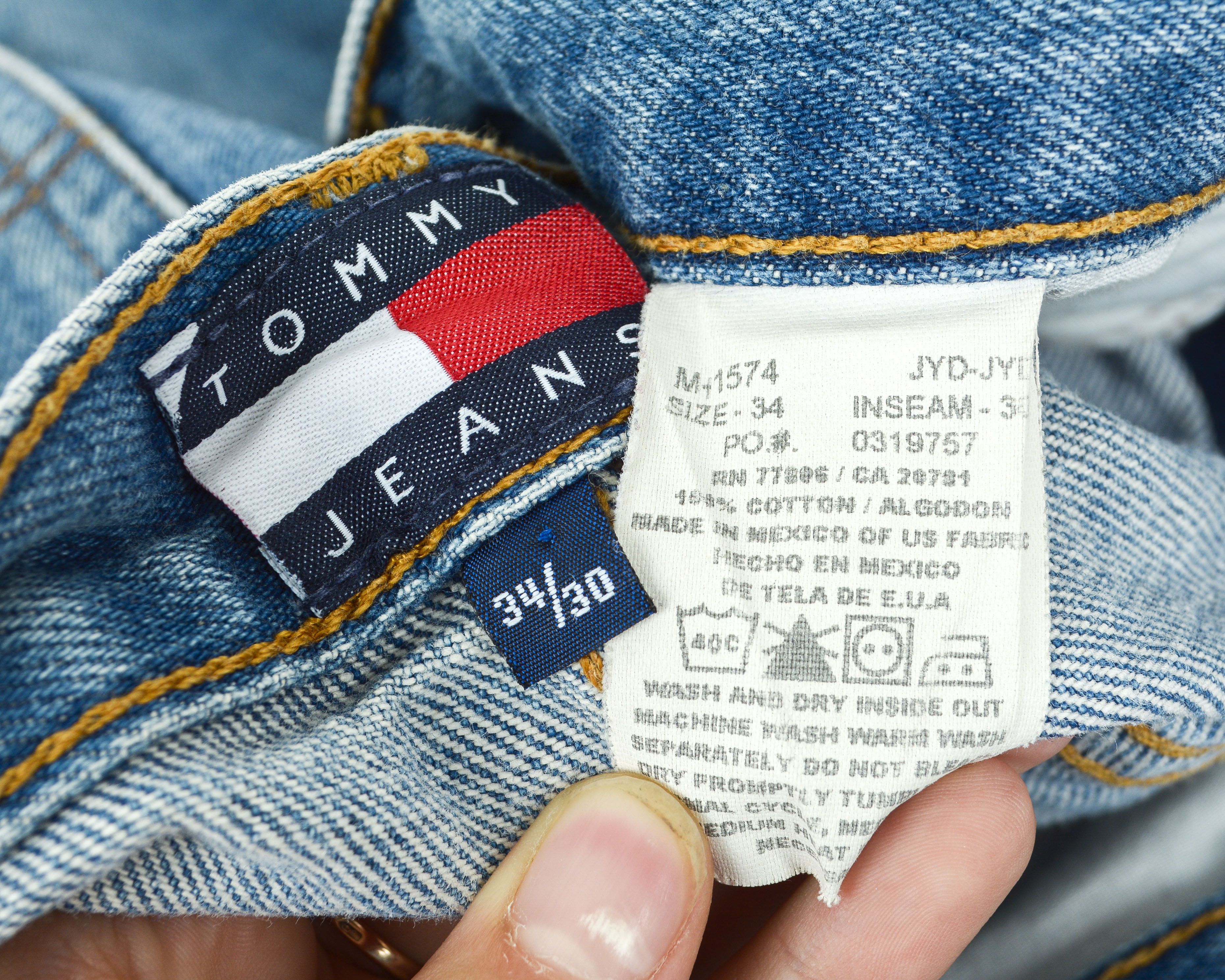 Tommy Hilfiger W34 L30 Straight Jeans Denim Pants Trousers Zip Fly Retro Size US 34 / EU 50 - 14 Thumbnail
