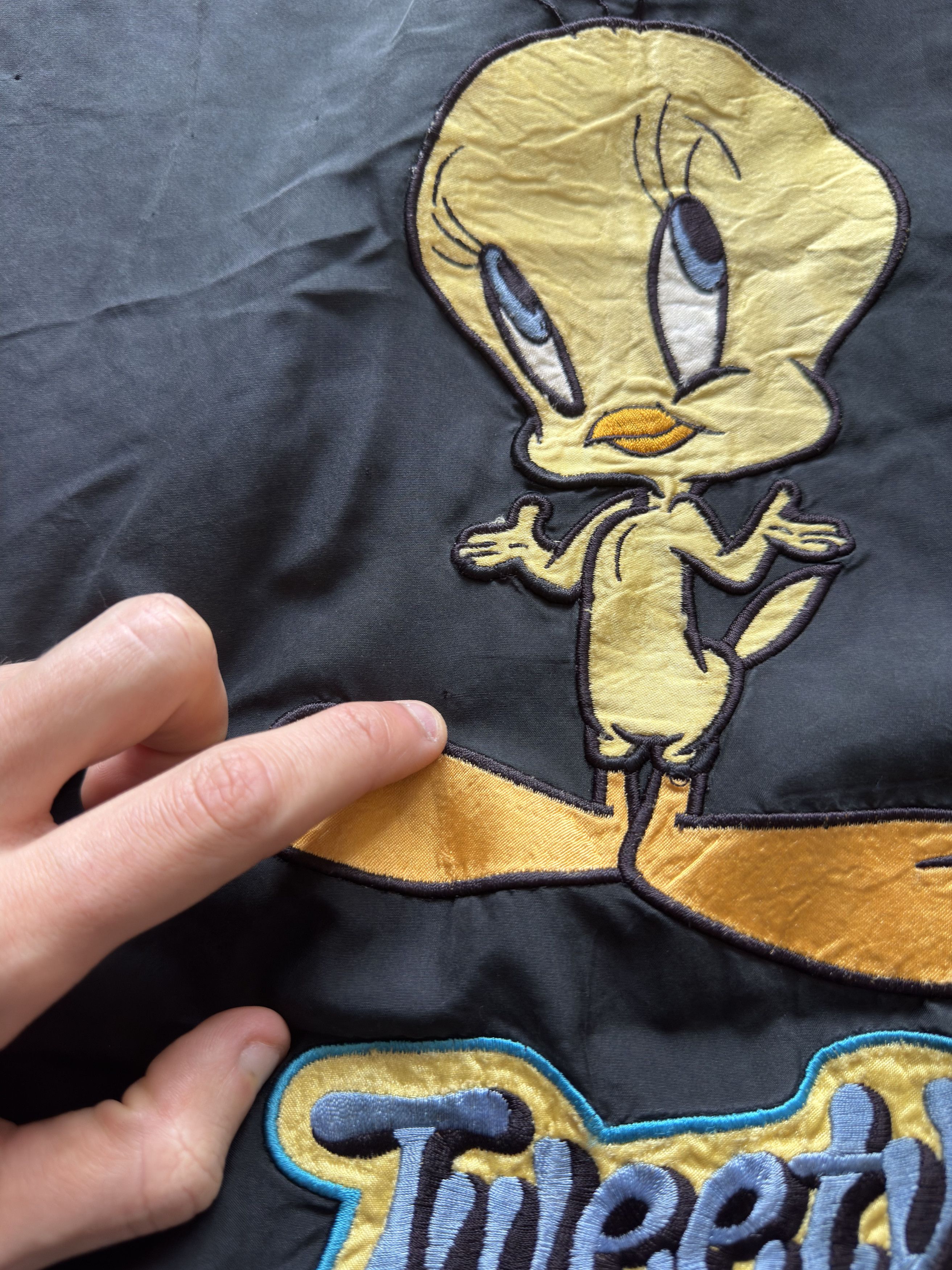 Cartoon Network Vintage 90s 1993 Tweety Looney Tunes USA Bomber Jacket Size US L / EU 52-54 / 3 - 10 Thumbnail
