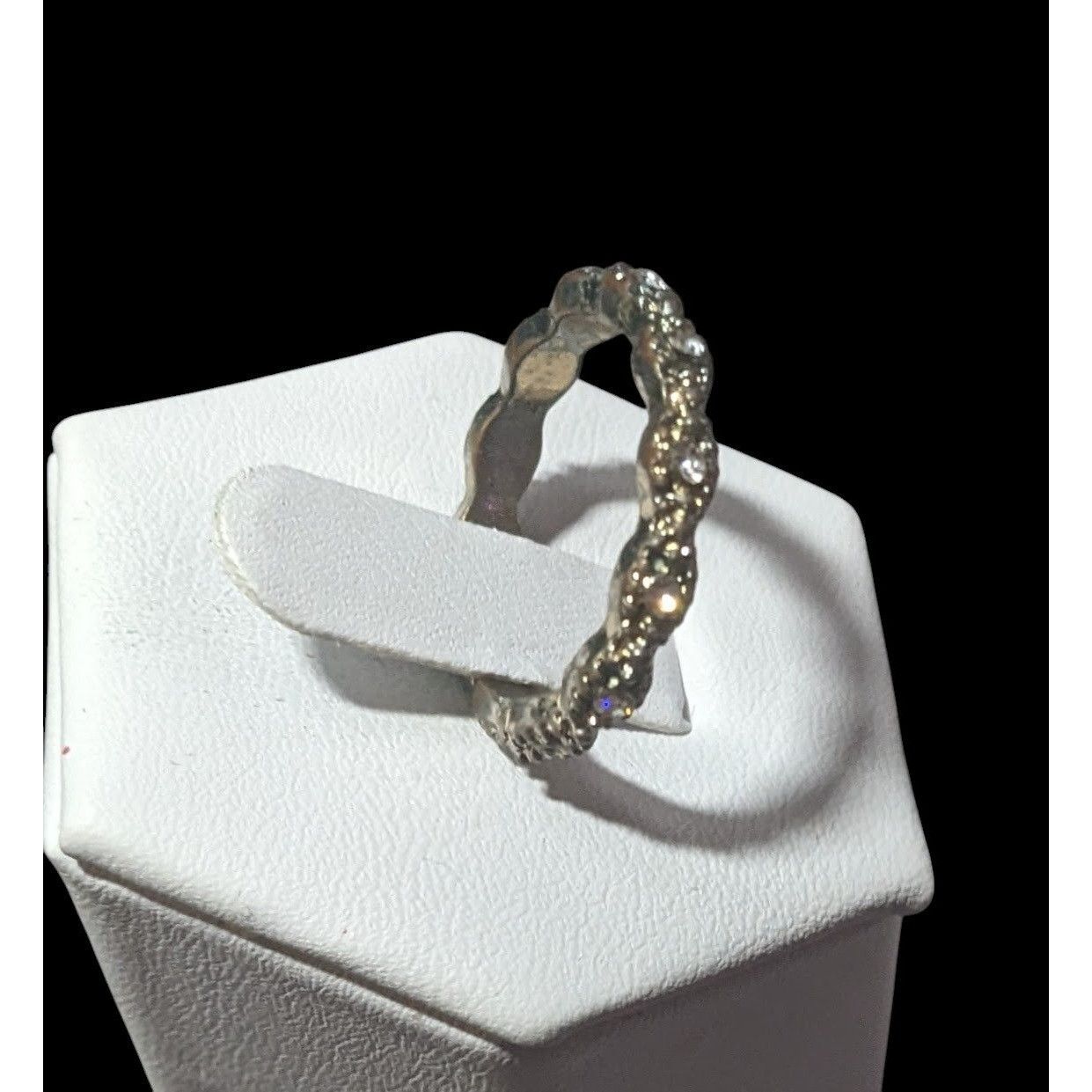 Other Whimsical Braided Silver Tone Rhinestone Ring Size 7 Size ONE SIZE - 9 Thumbnail