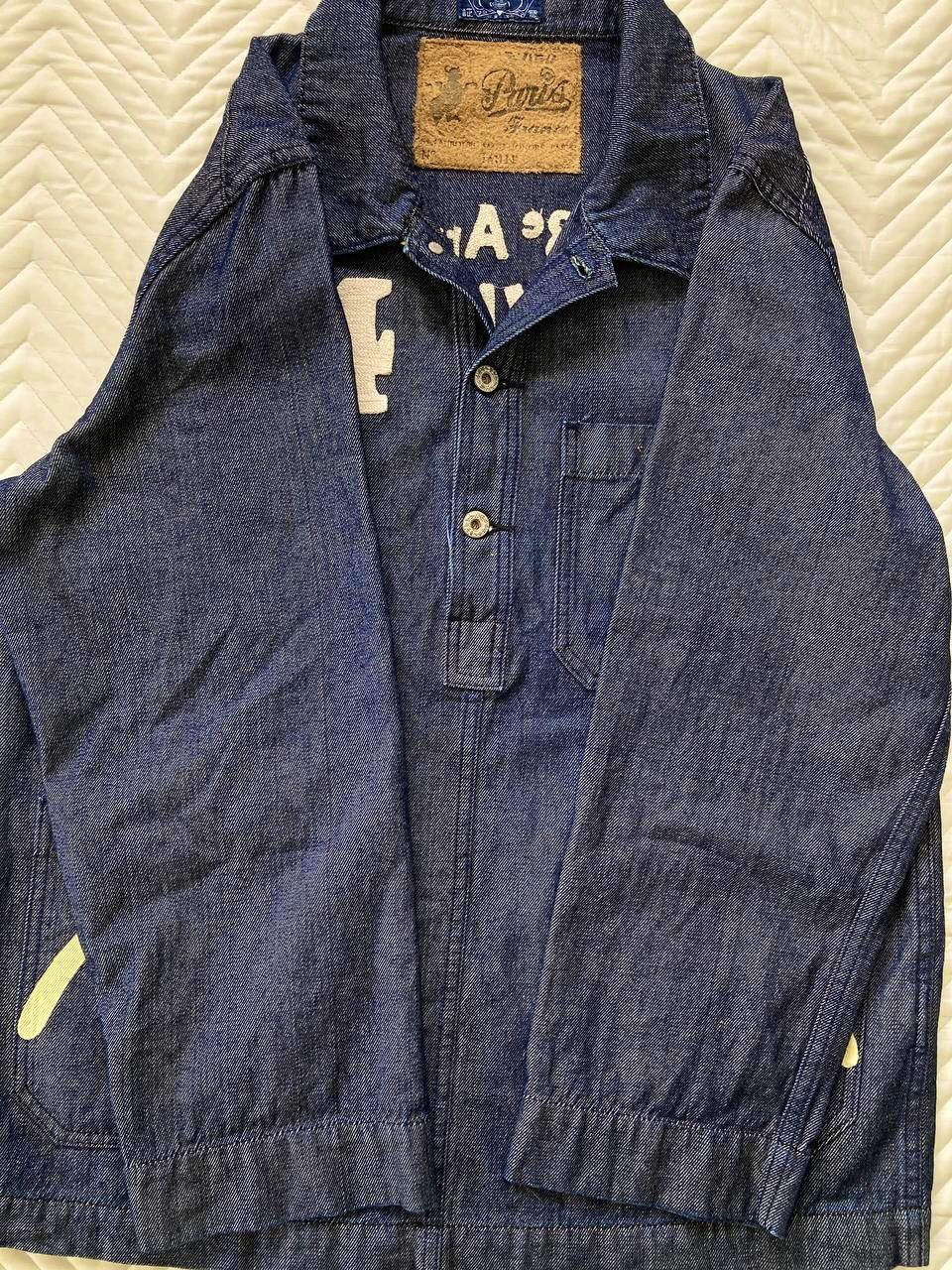 Evisu Evisu Paris Pullover Denim Chore Jacket Size US L / EU 52-54 / 3 - 4 Thumbnail