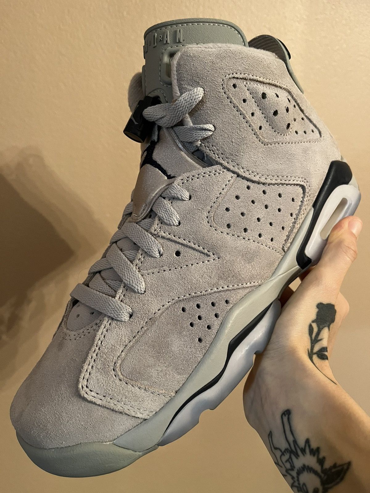 image of Jordan Nike Air Jordan 6 Retro Gs ‘Georgetown’ Shoes in Grey, Men's (Size 6.5)