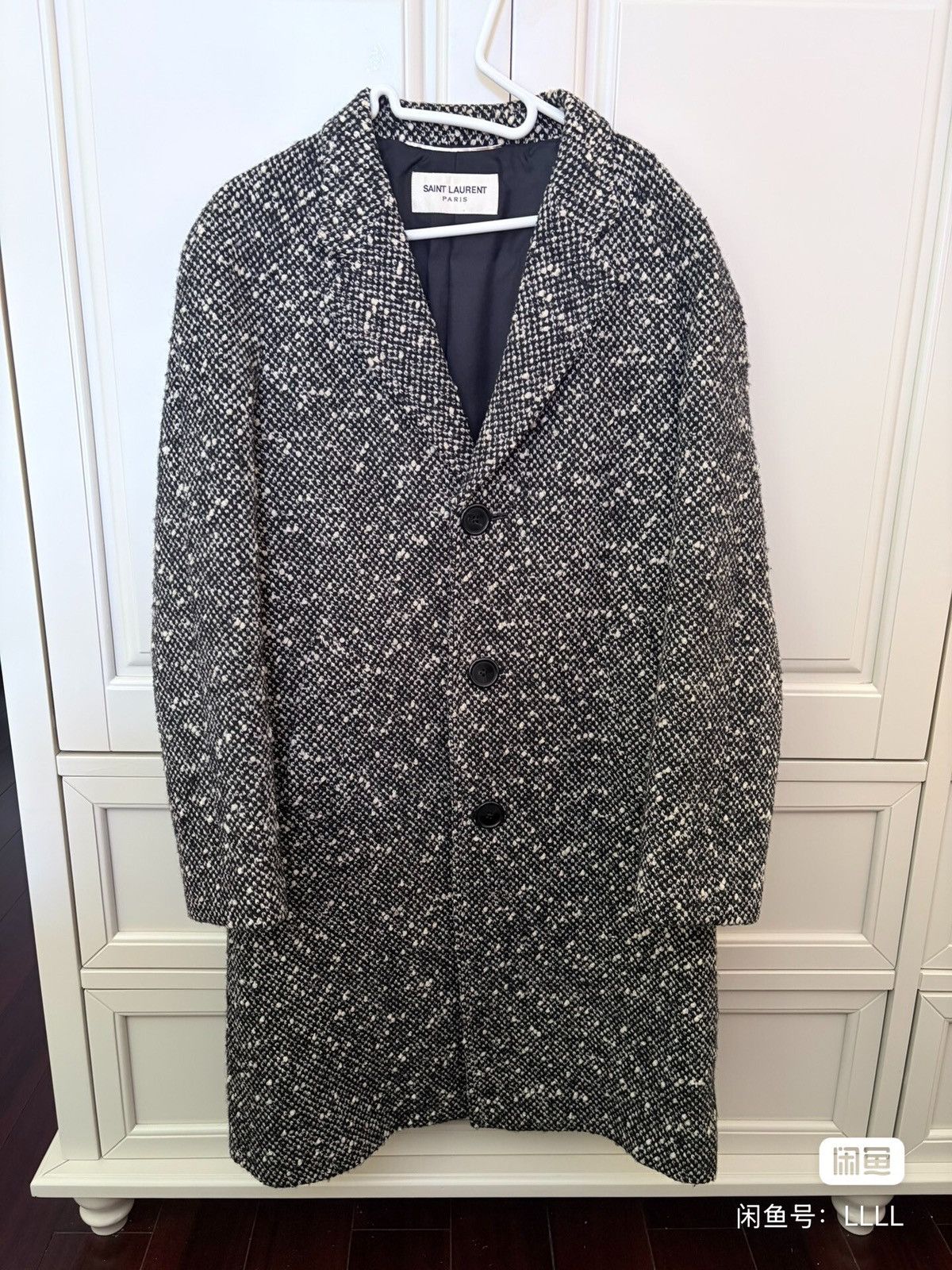 2014 fw saint laurent tweed coat
