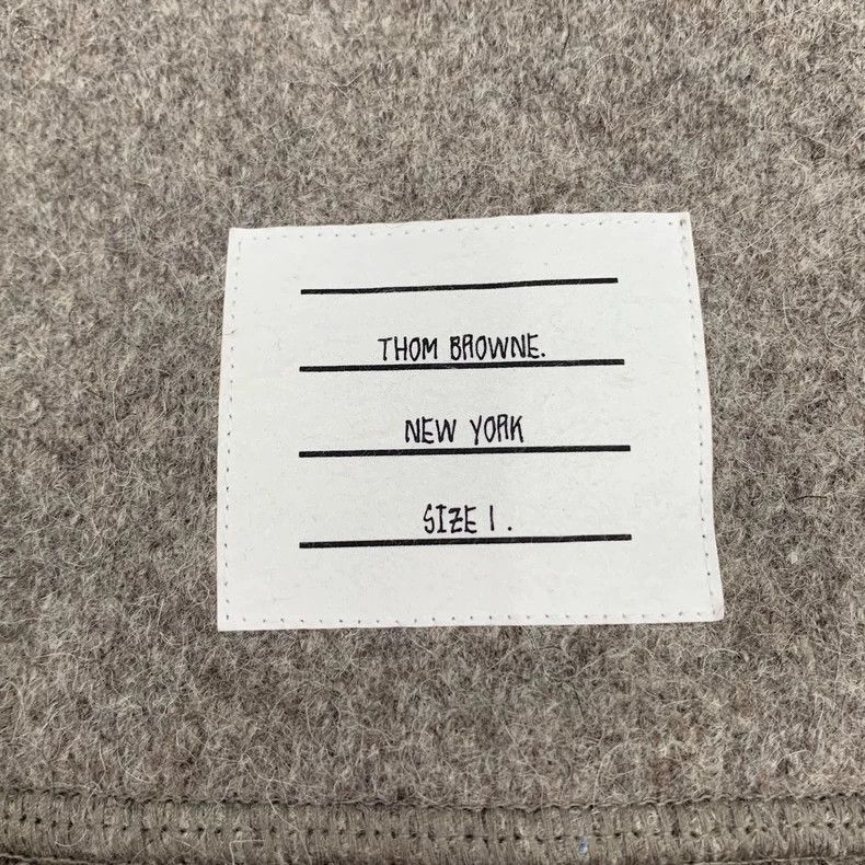 Thom Browne Thom Browne Gray wool blended alpaca knitted zipper jacket Size US S / EU 44-46 / 1 - 5 Thumbnail