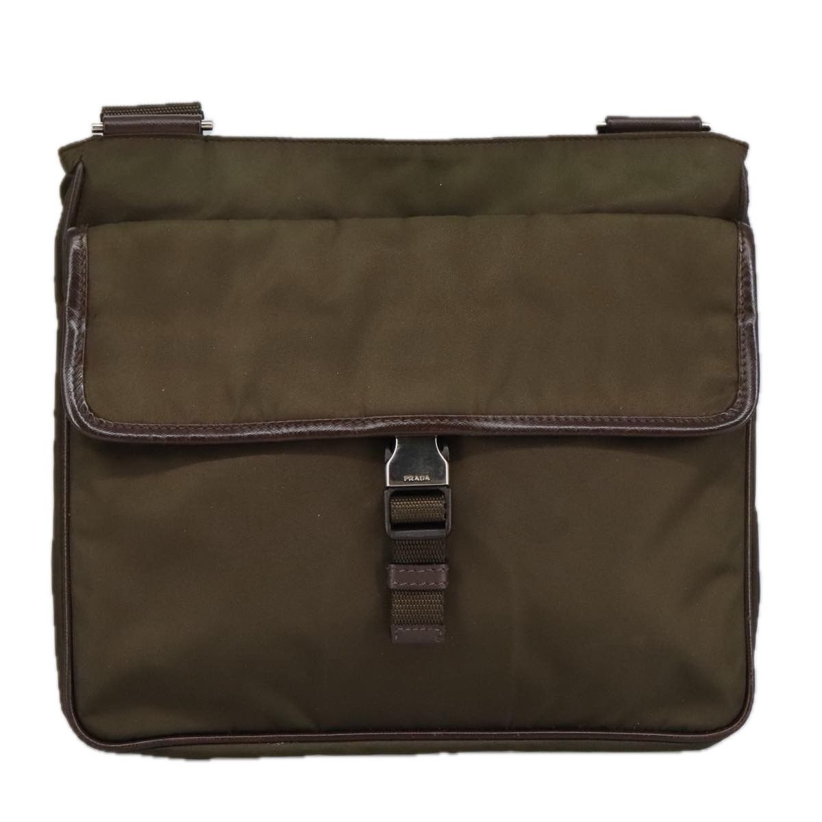Prada Tessuto Brown Synthetic Shoulder Bag (Pre-Owned) Size ONE SIZE - 1 Thumbnail