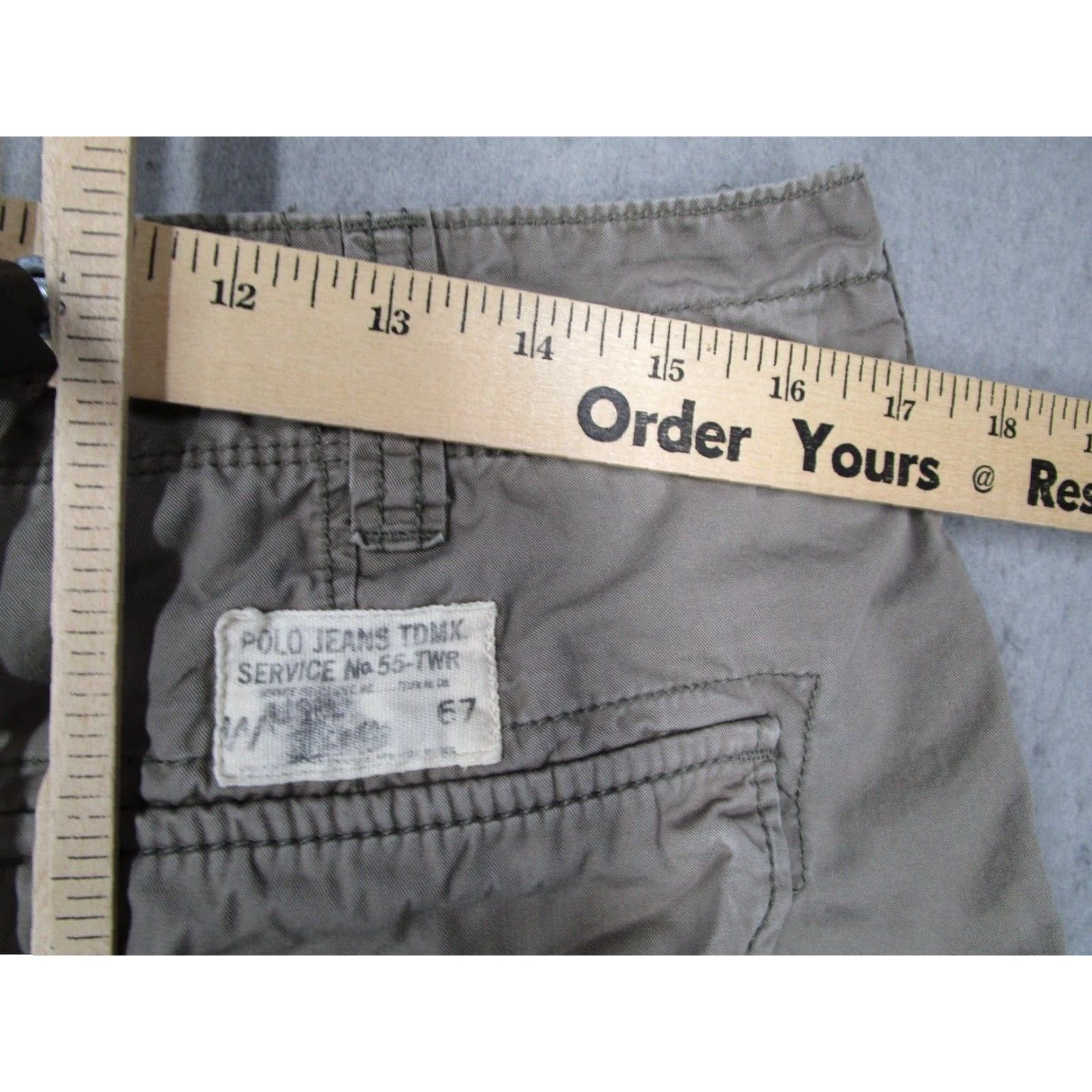 Ralph Lauren Polo Jeans Ralph Lauren Shorts Mens 32 Green Cargo 12 Twill Skate Military Work Cargo Shorts 100% cotton Size US XS / EU 42 / 0 - 5 Thumbnail