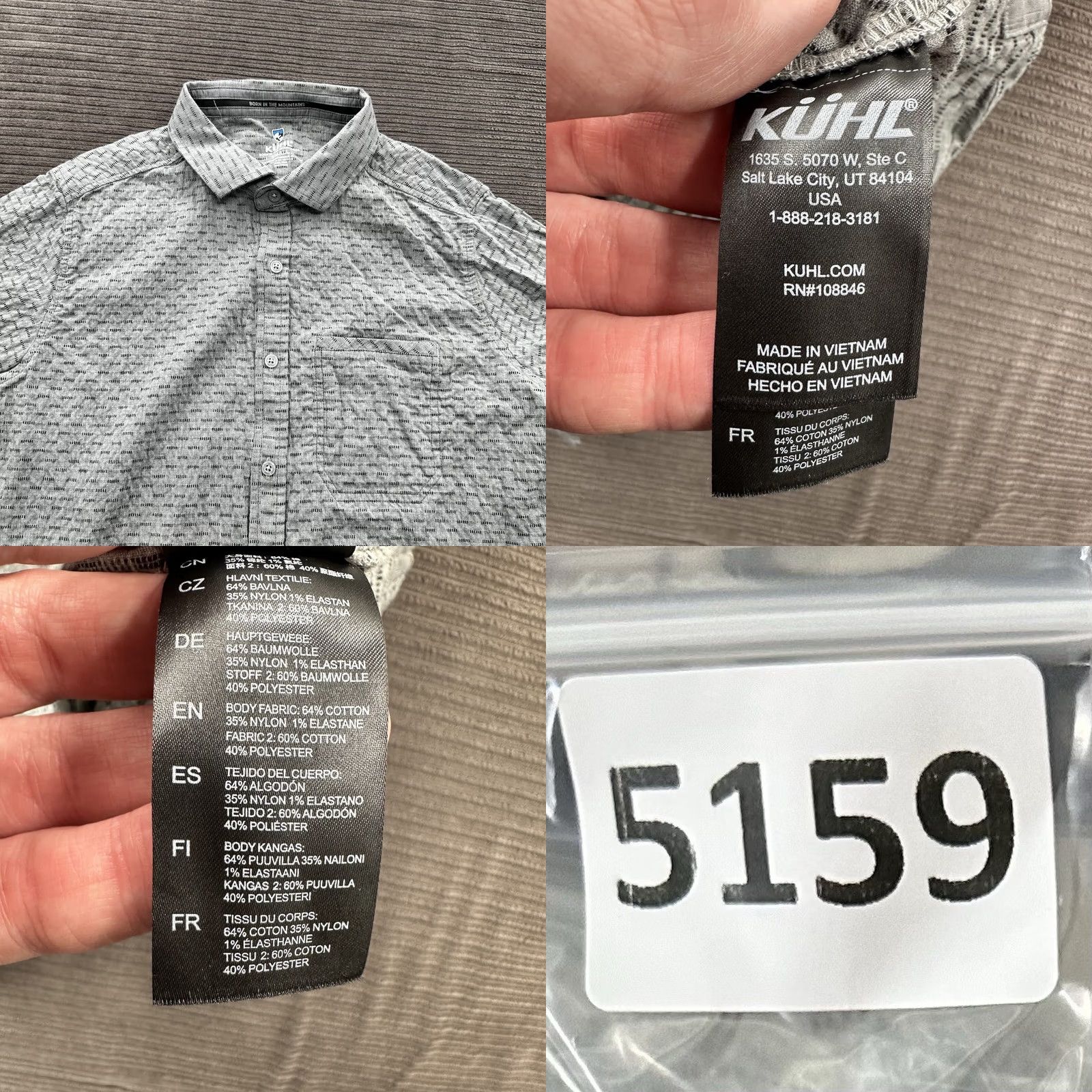 Vintage Kuhl Provok Shirt Men Small Gray Cotton Short Sleeve Outdoors Hiking Fishing Shirt Size US S / EU 44-46 / 1 - 8 Thumbnail