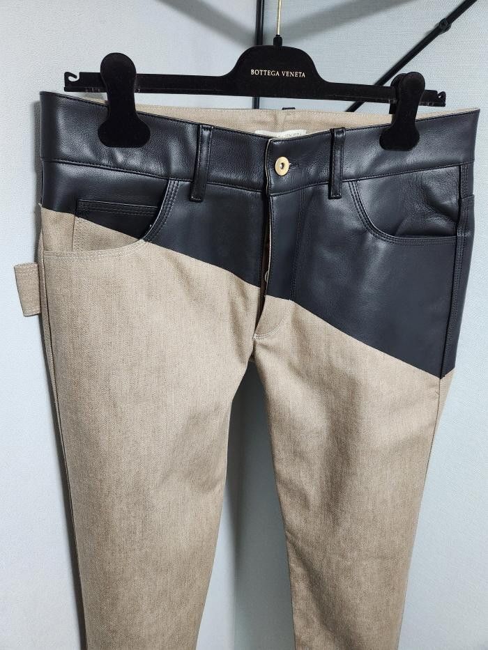 Bottega Veneta Bottega Veneta Brown Leather Jeans Size US 26 / EU 42 - 2 Thumbnail