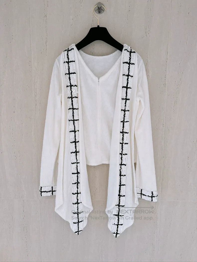Chanel Chanel 23C early spring vacation black and white check seq Size XXS / US 00 / IT 34 - 2 Thumbnail